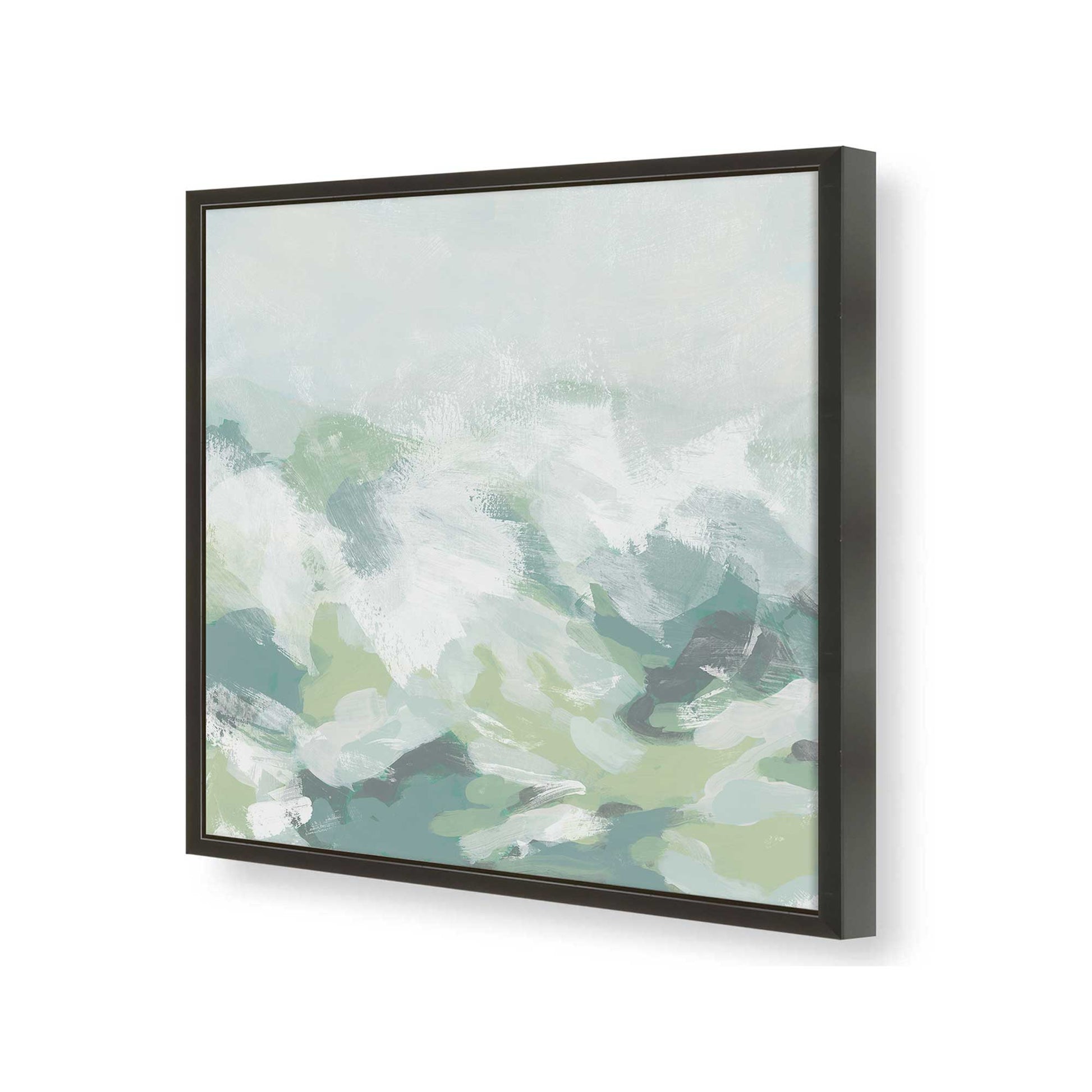 [Color:Satin Black], Picture of art in a Satin Black frame at an angle