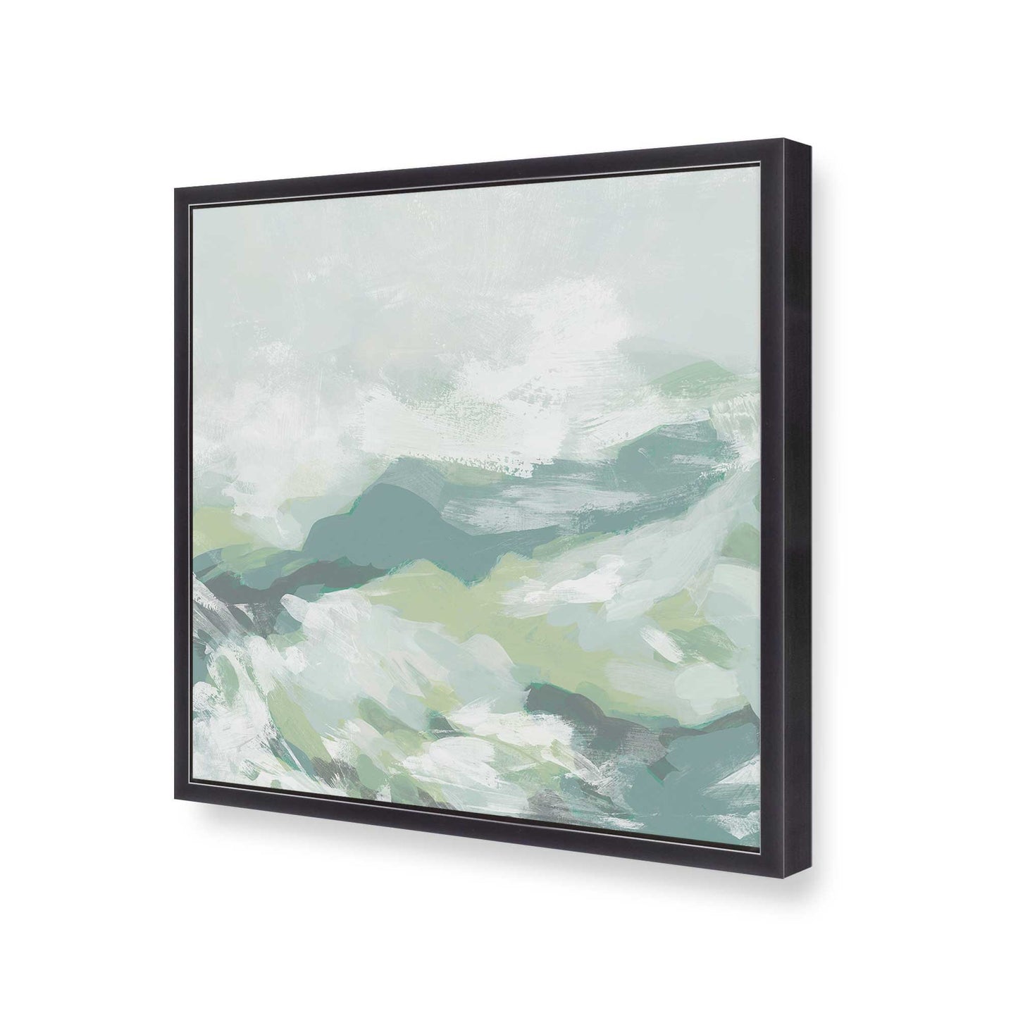 [Color:Weathered Zinc], Picture of art in a Weathered Zinc frame at an angle