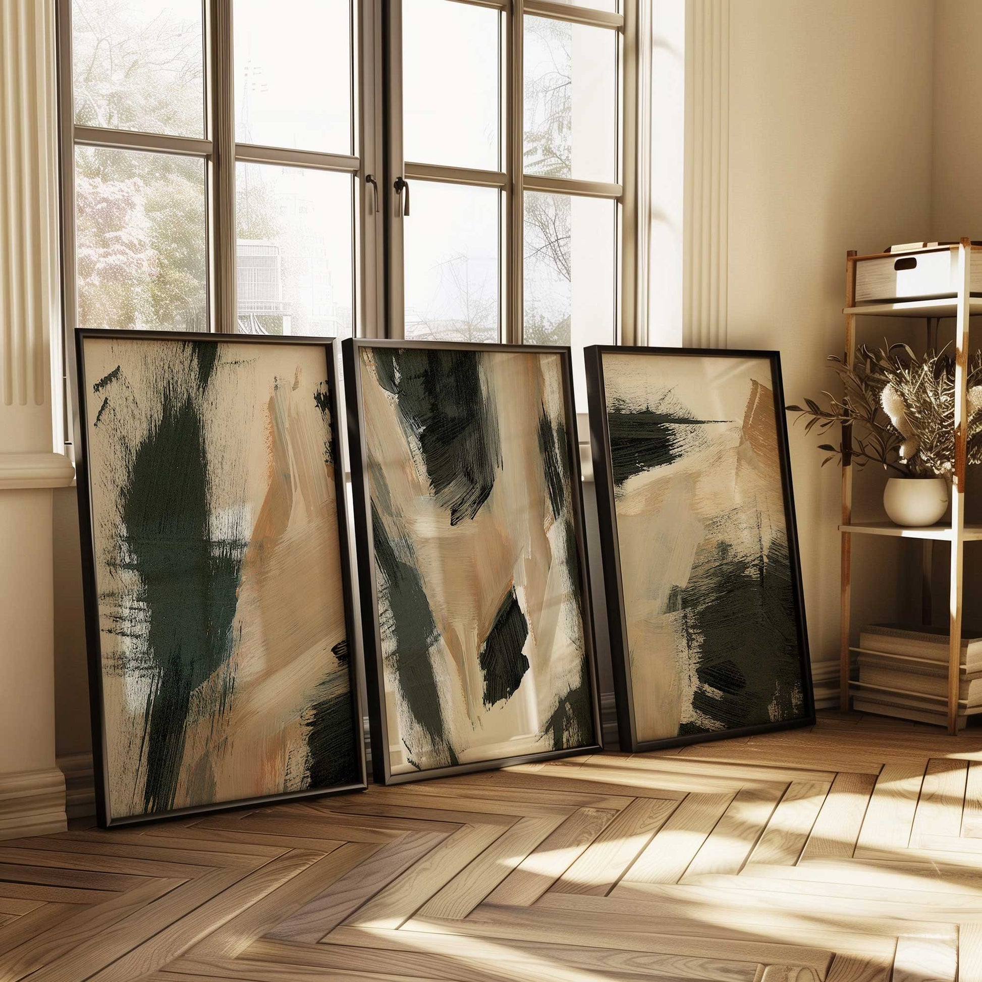 [Color:Satin Black], Picture of art in a Satin Black frame