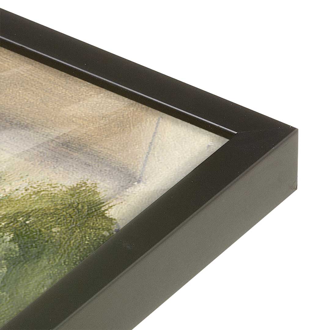 [Color:Satin Black], Picture of art in a Satin Black frame at an angle