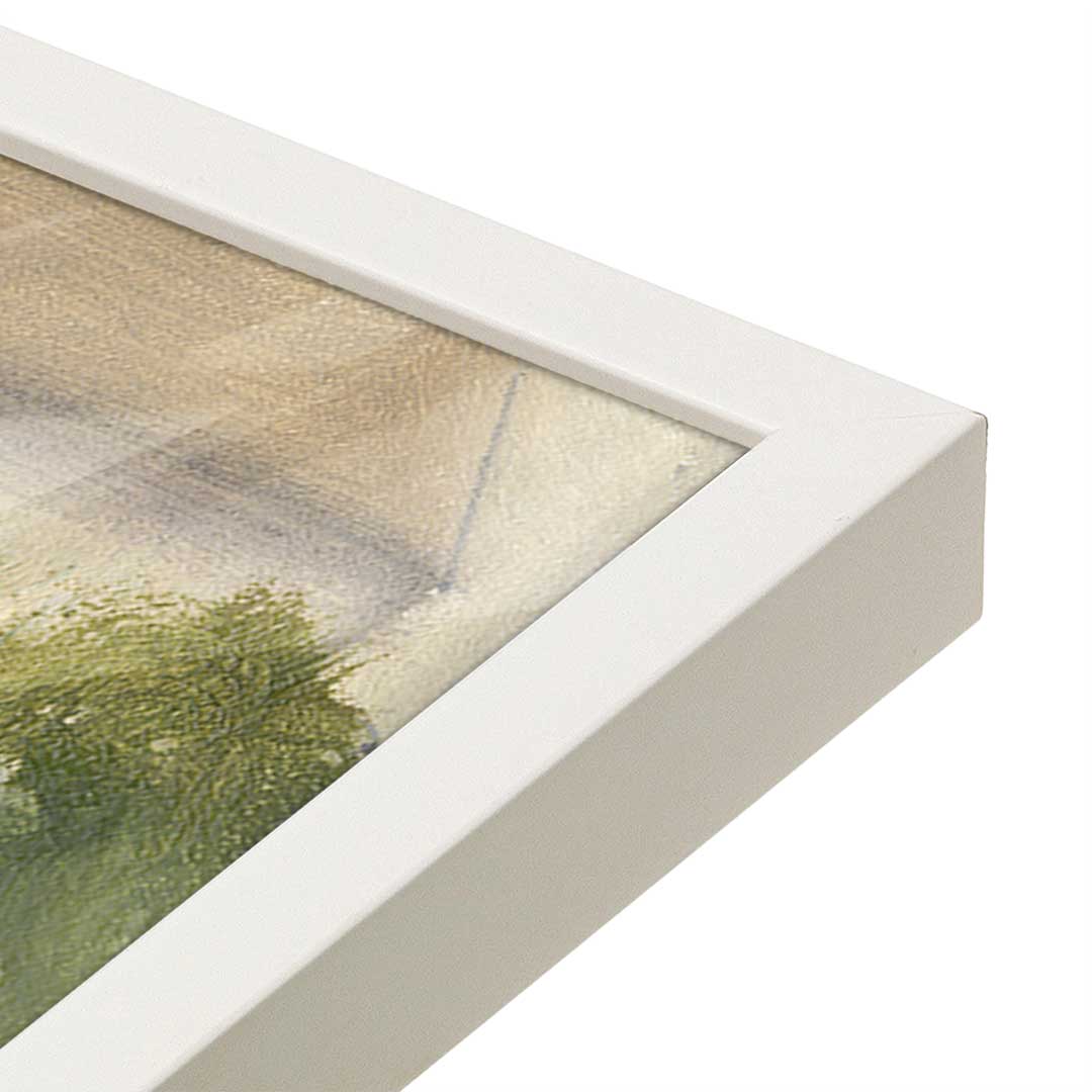 [Color:Opaque White], Picture of art in a Opaque White frame at an angle