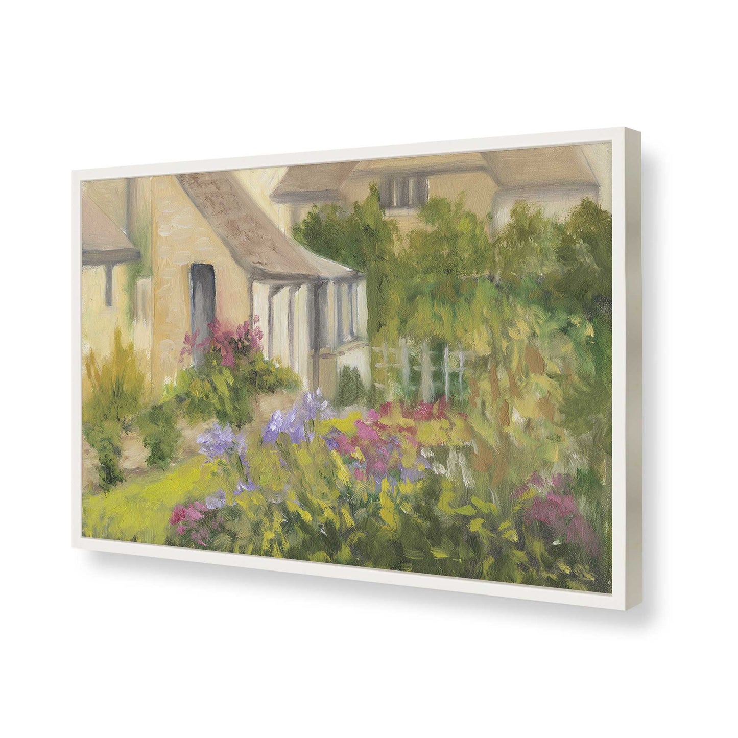 [Color:Opaque White], Picture of art in a Opaque White frame of the corner