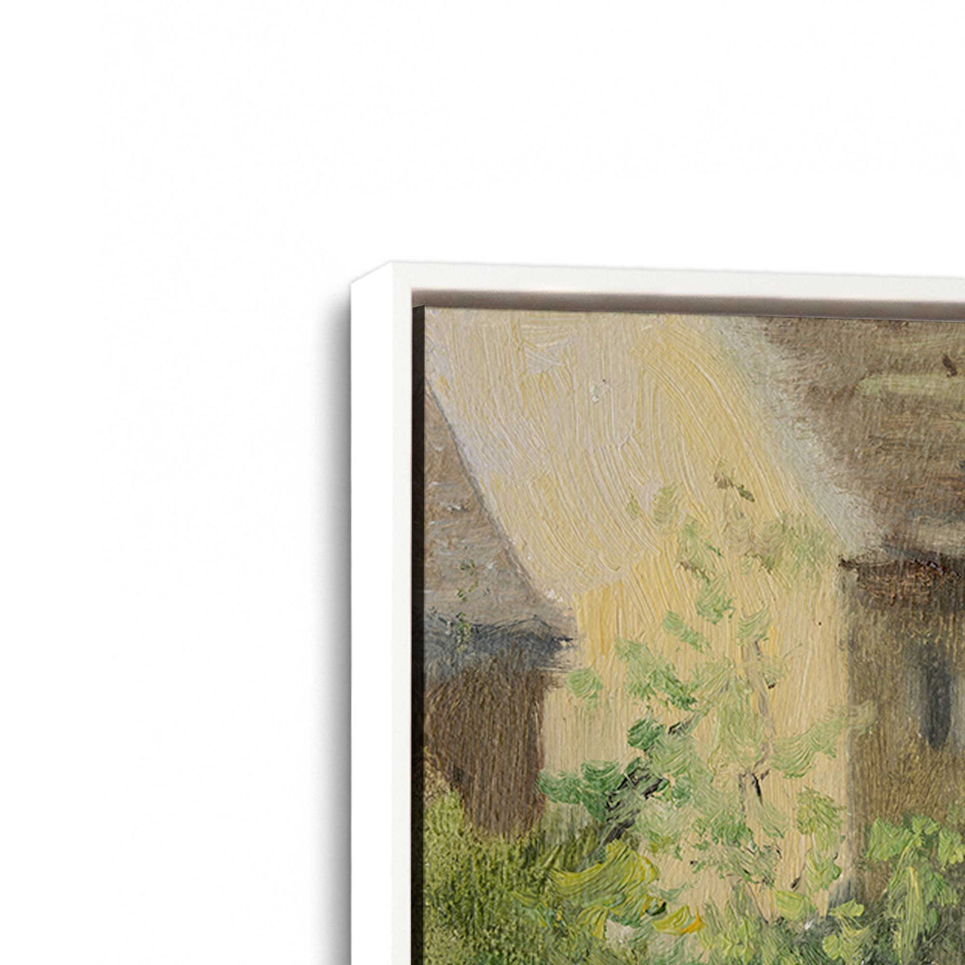 [Color:Opaque White], Picture of art in a White frame at an angle