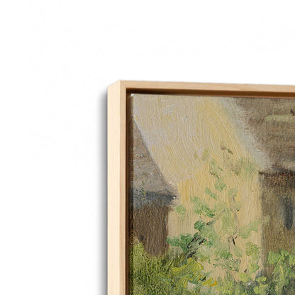 [Color:American Maple], Picture of art in a American Maple frame at an angle