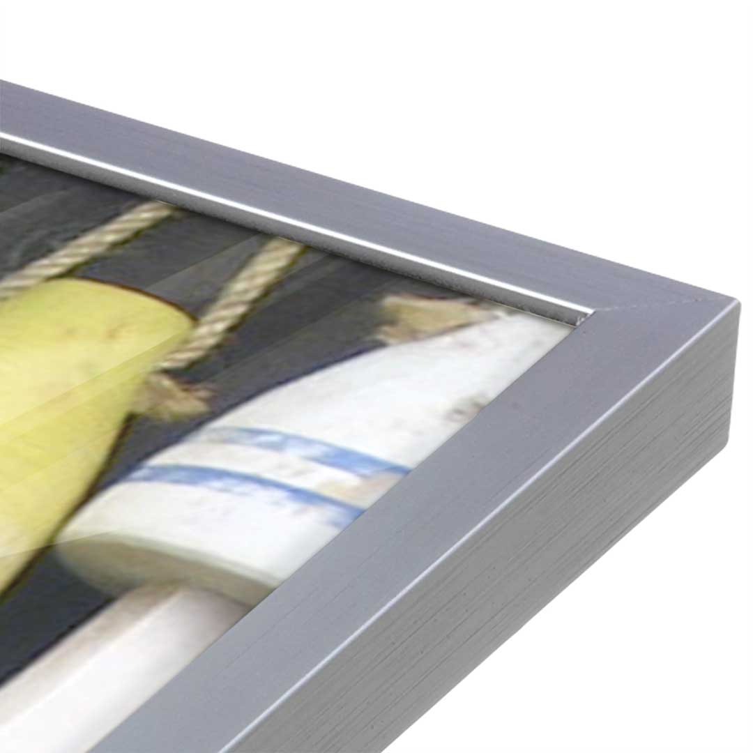 [Color:Polished Chrome], Picture of art in a Polished Chrome frame at an angle