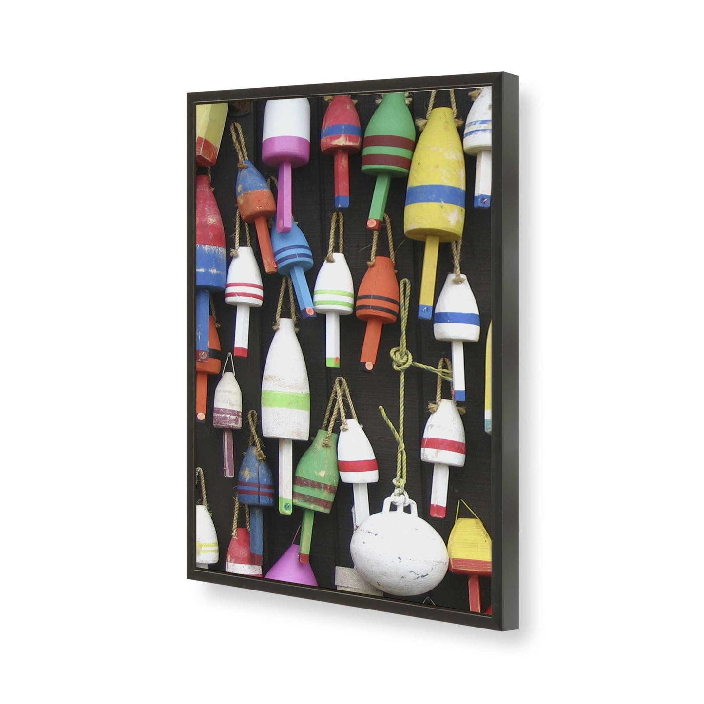 [Color:Satin Black], Picture of art in a Satin Black frame of the corner