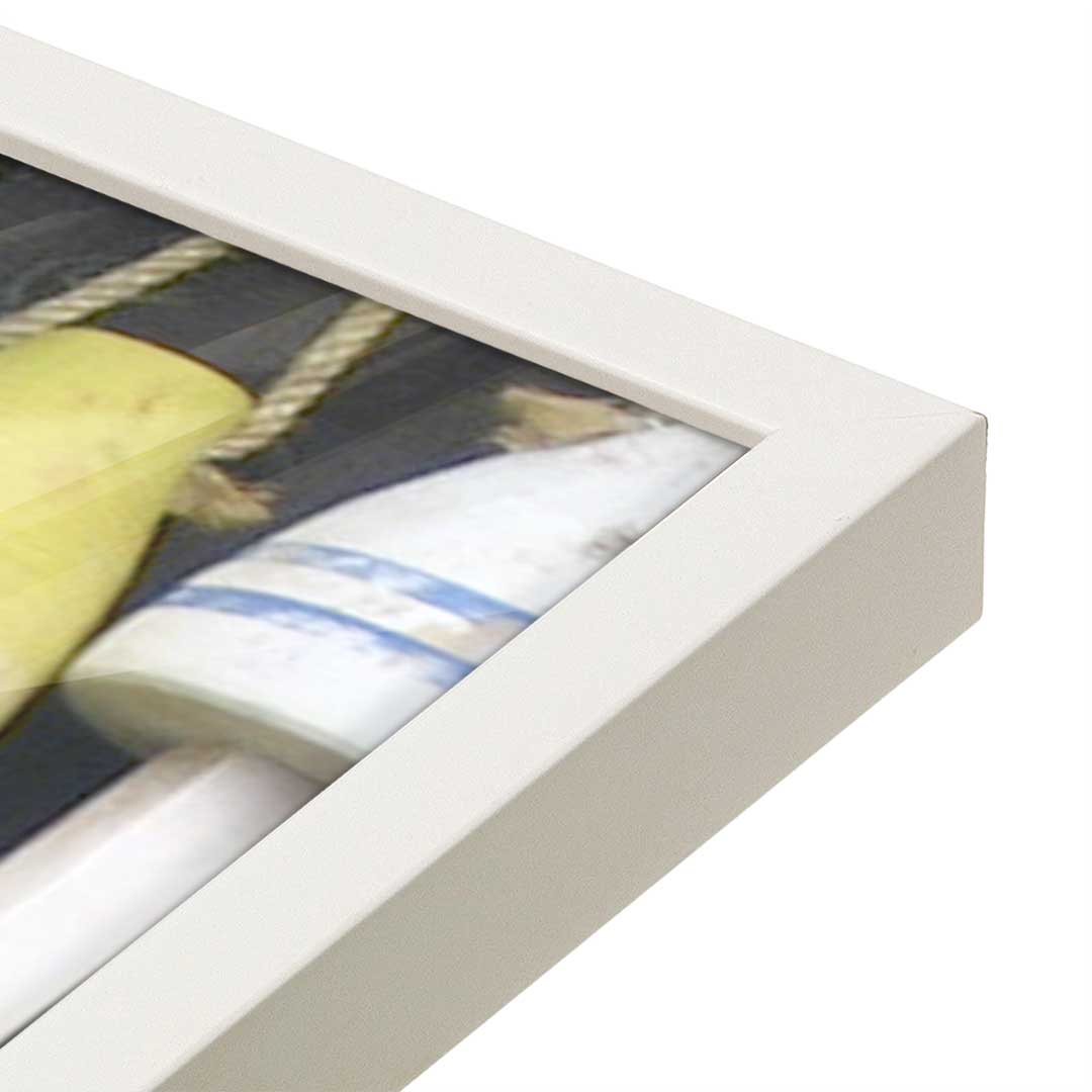 [Color:Opaque White], Picture of art in a Opaque White frame at an angle