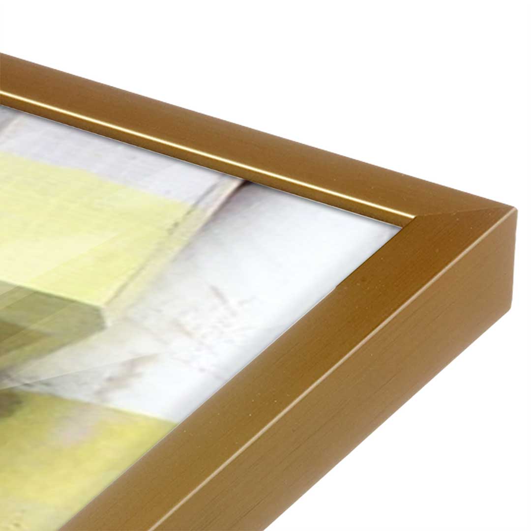 [Color:Polished Gold], Picture of art in a Polished Gold frame at an angle