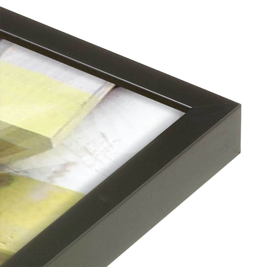 [Color:Satin Black], Picture of art in a Satin Black frame at an angle