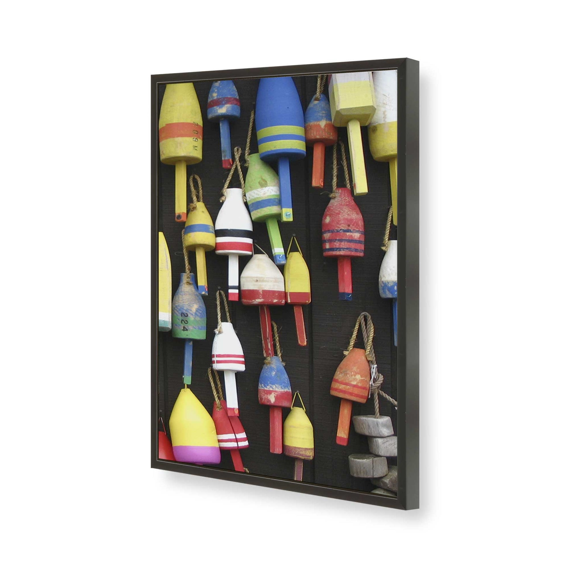 [Color:Satin Black], Picture of art in a Satin Black frame of the corner