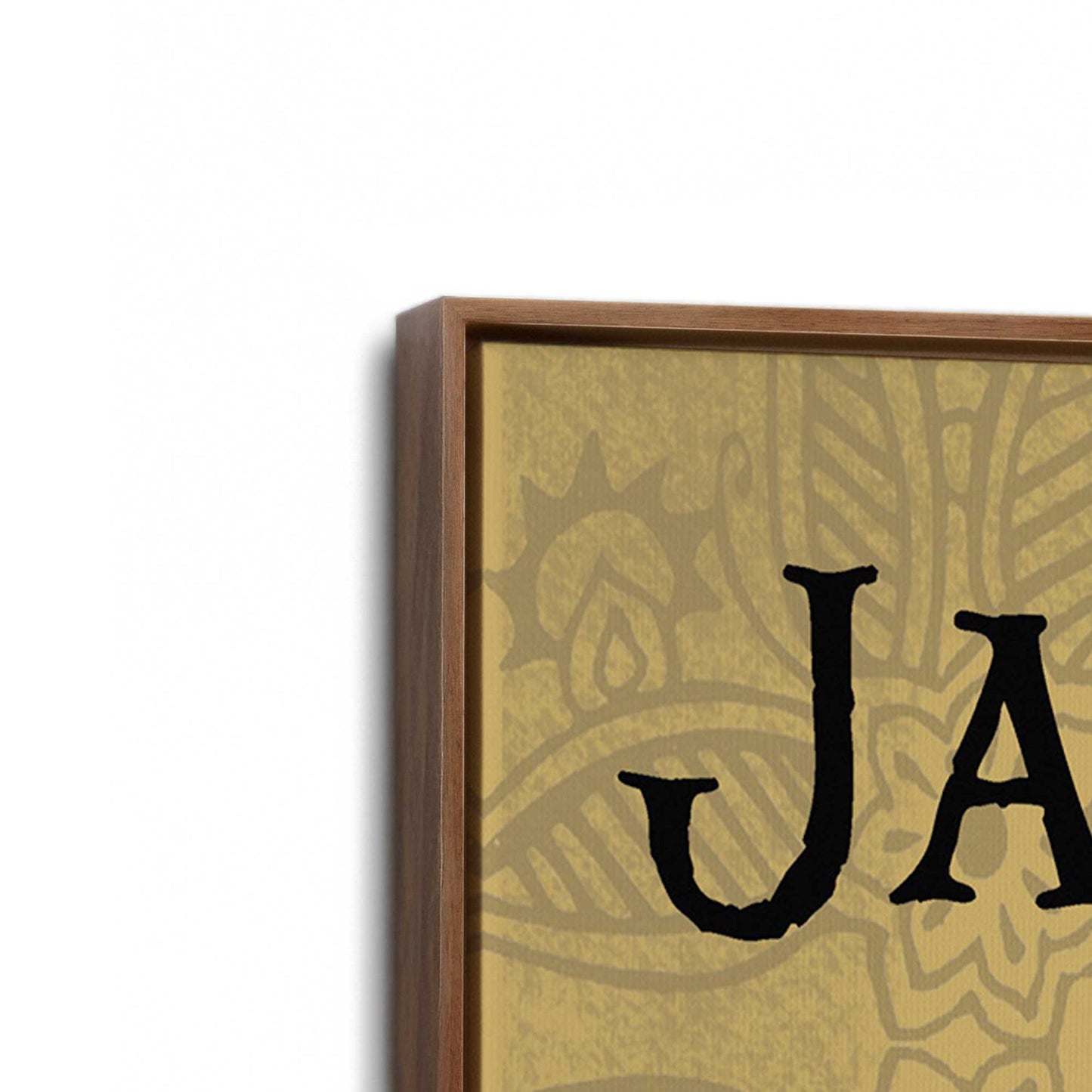 [Color:Walnut], Picture of art in a Walnut frame at an angle