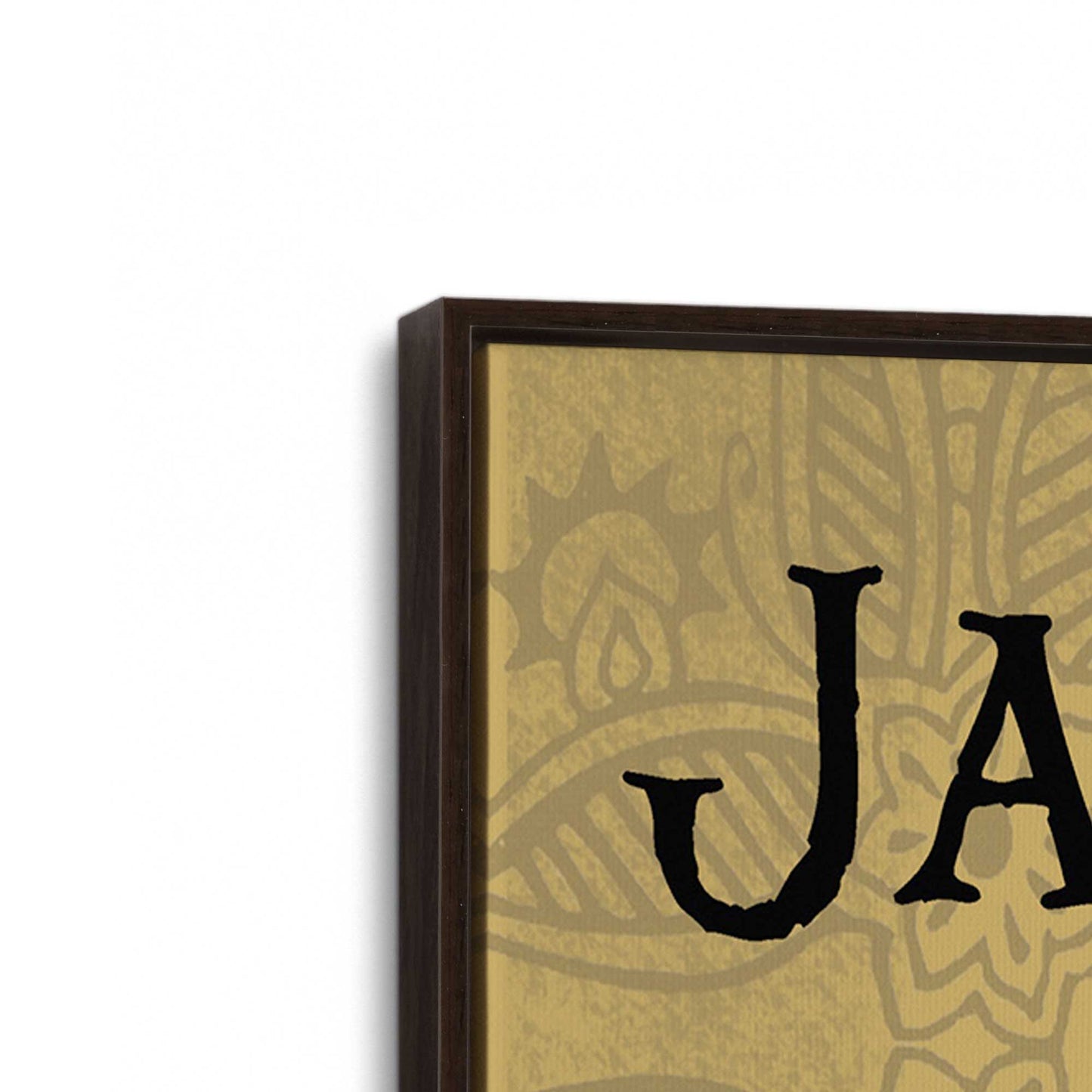 [Color:Espresso], Picture of art in a Espresso frame at an angle