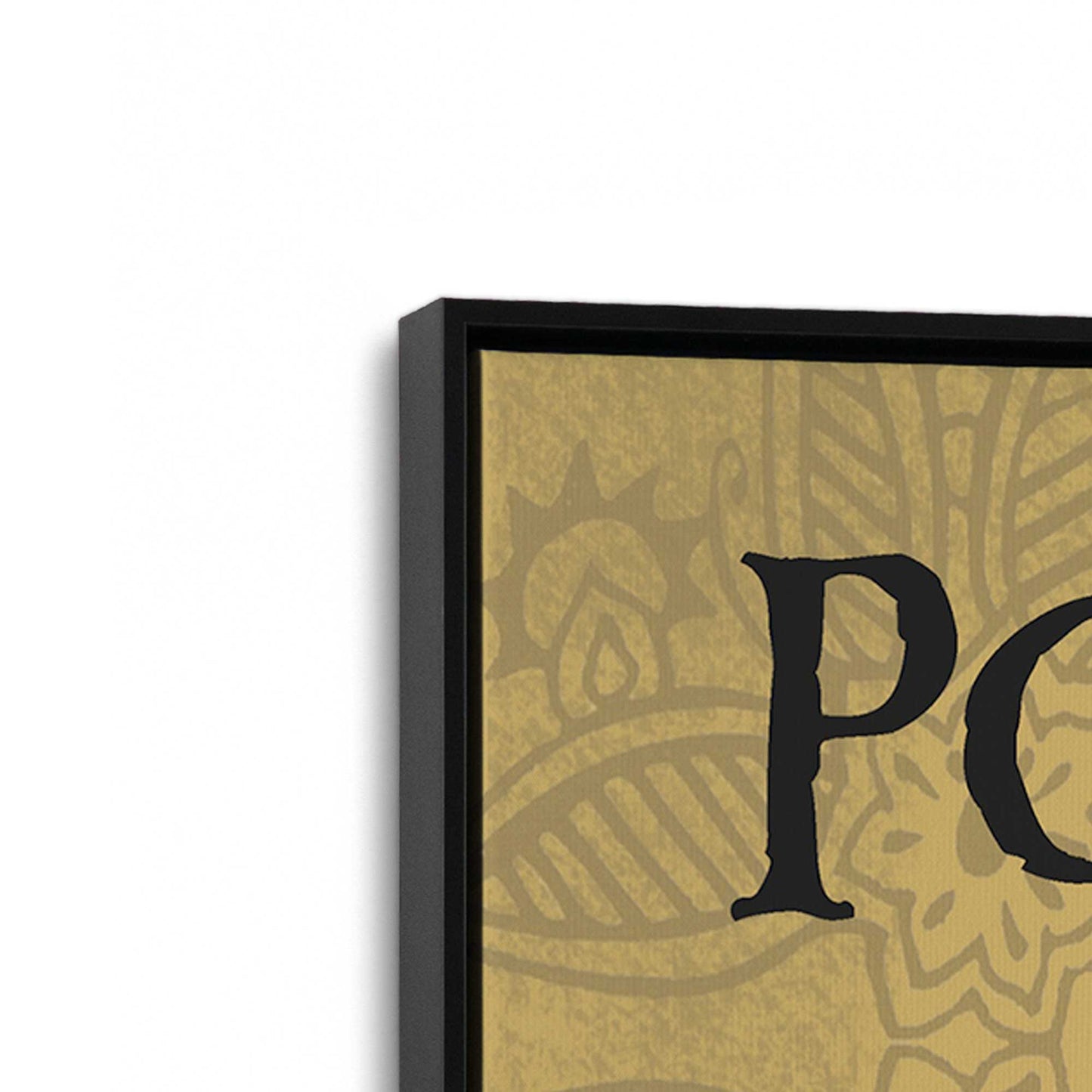 [Color:Satin Black], Picture of art in a Satin Black frame at an angle