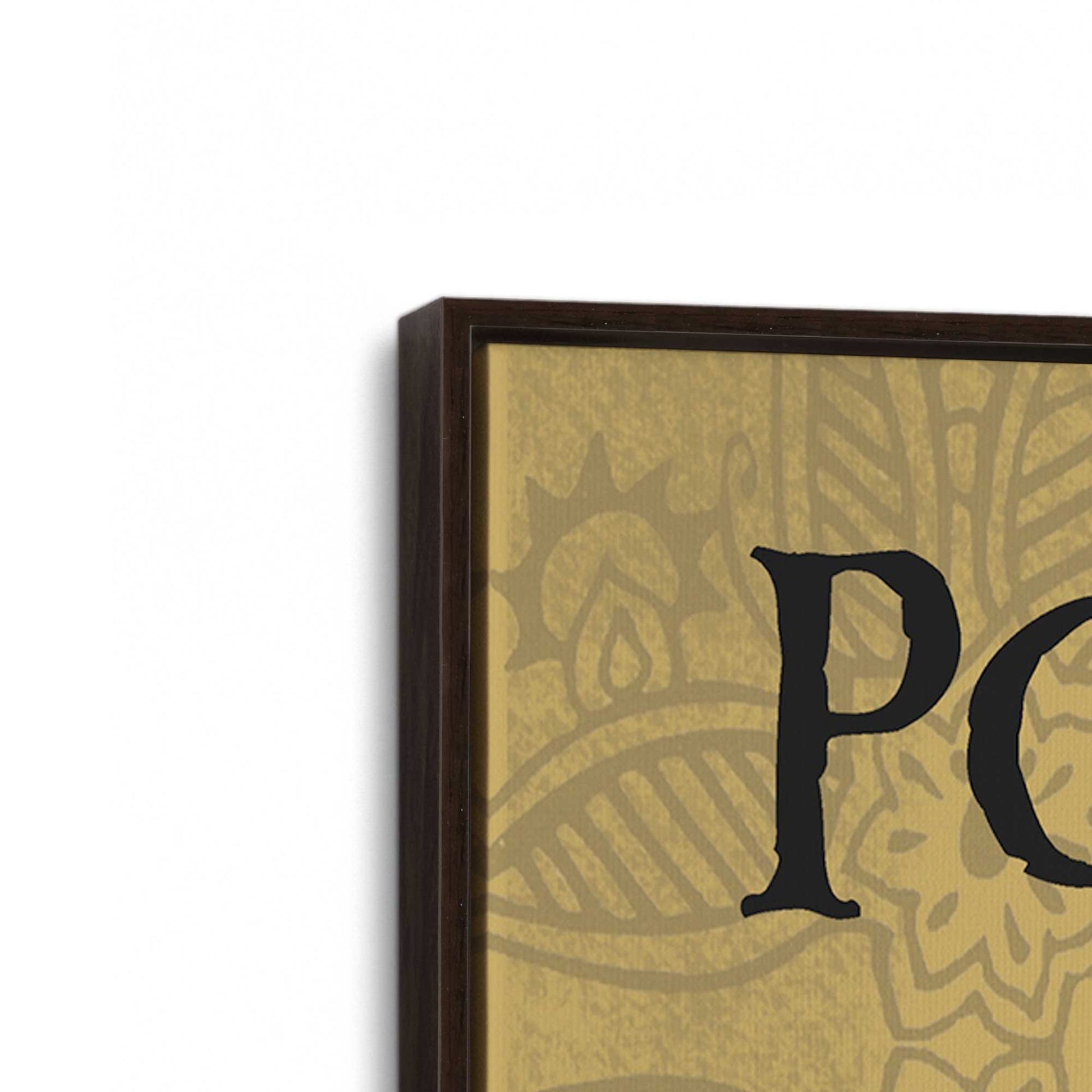 [Color:Espresso], Picture of art in a Espresso frame at an angle