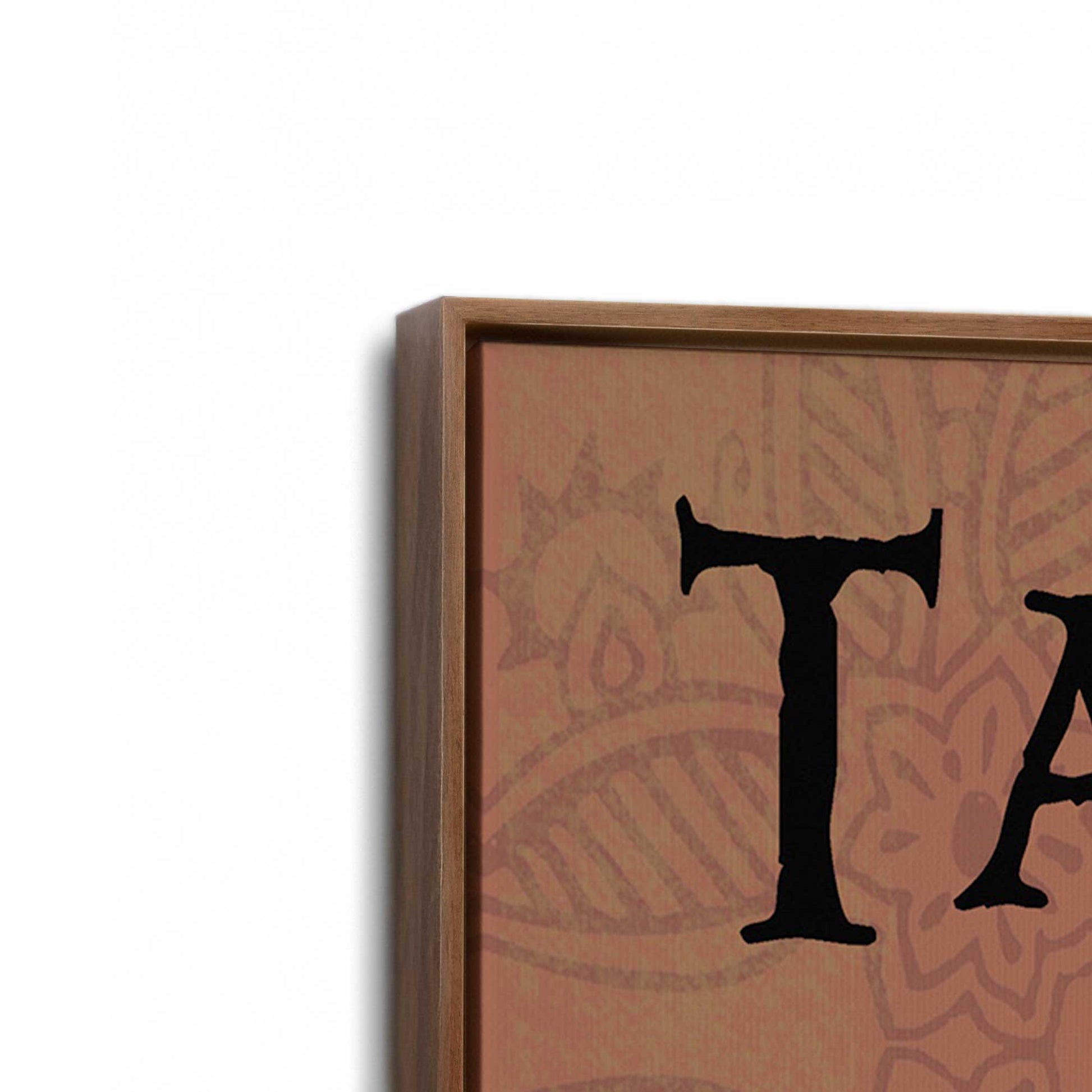 [Color:Walnut], Picture of art in a Walnut frame at an angle