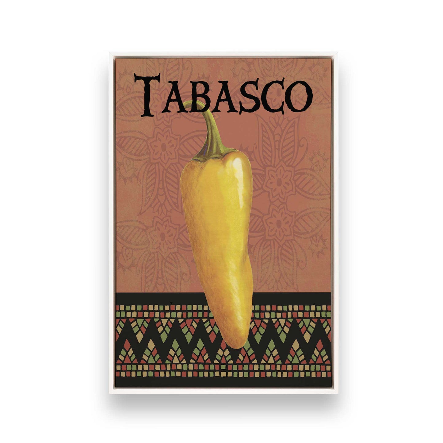 [Color:Opaque White], Picture of art in a White frame