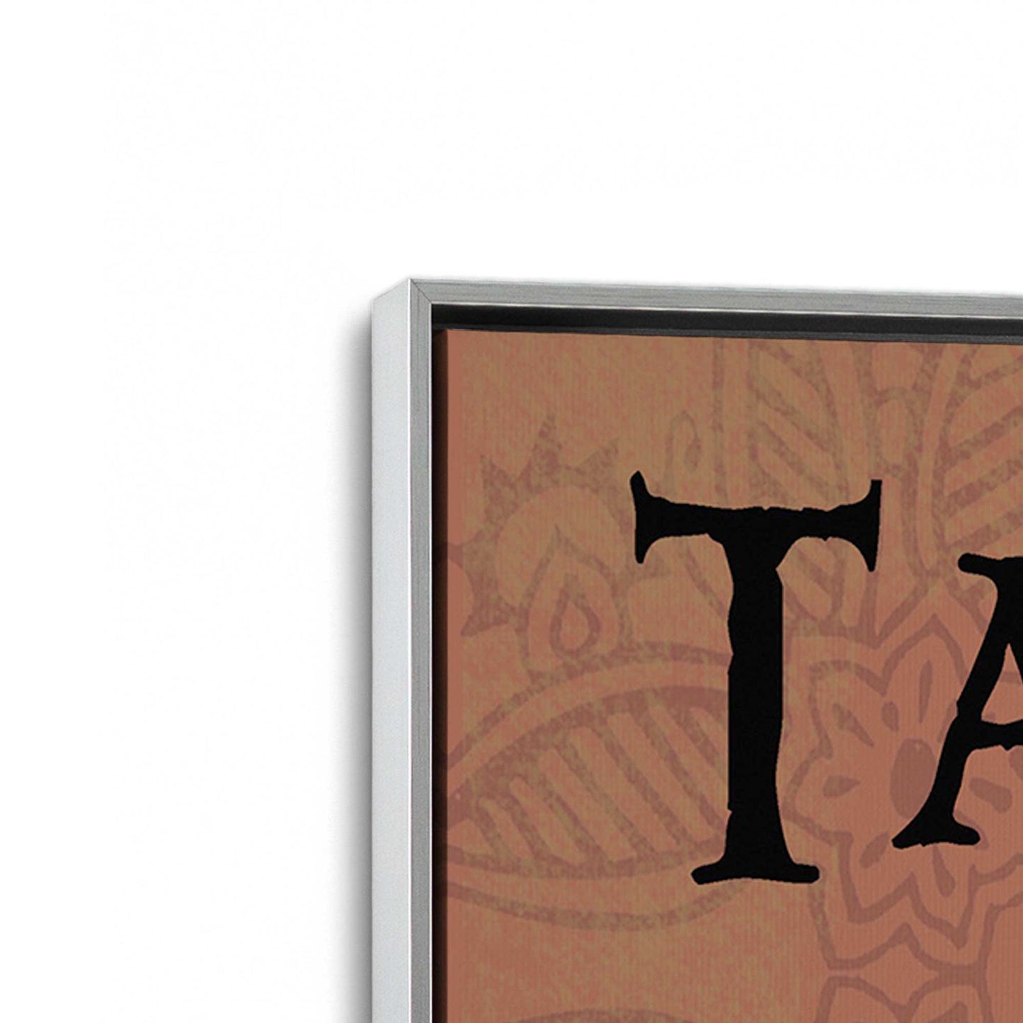 [Color:Polished Chrome], Picture of art in a Polished Chrome frame at an angle