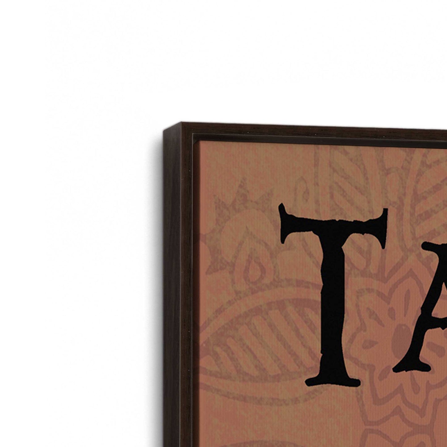 [Color:Espresso], Picture of art in a Espresso frame at an angle