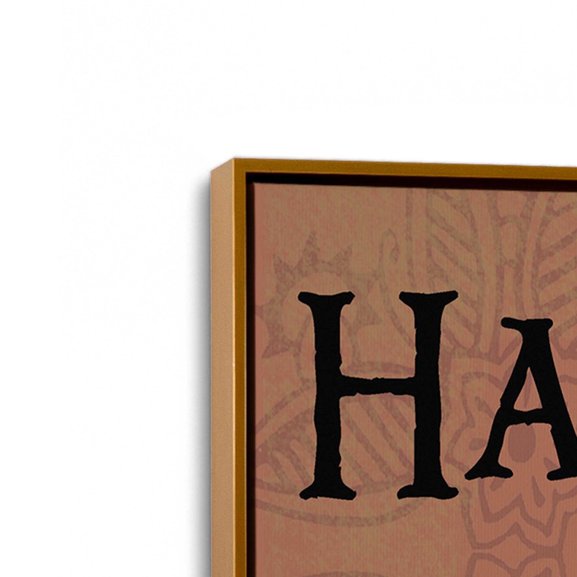 [Color:Polished Gold], Picture of art in a Polished Gold frame at an angle