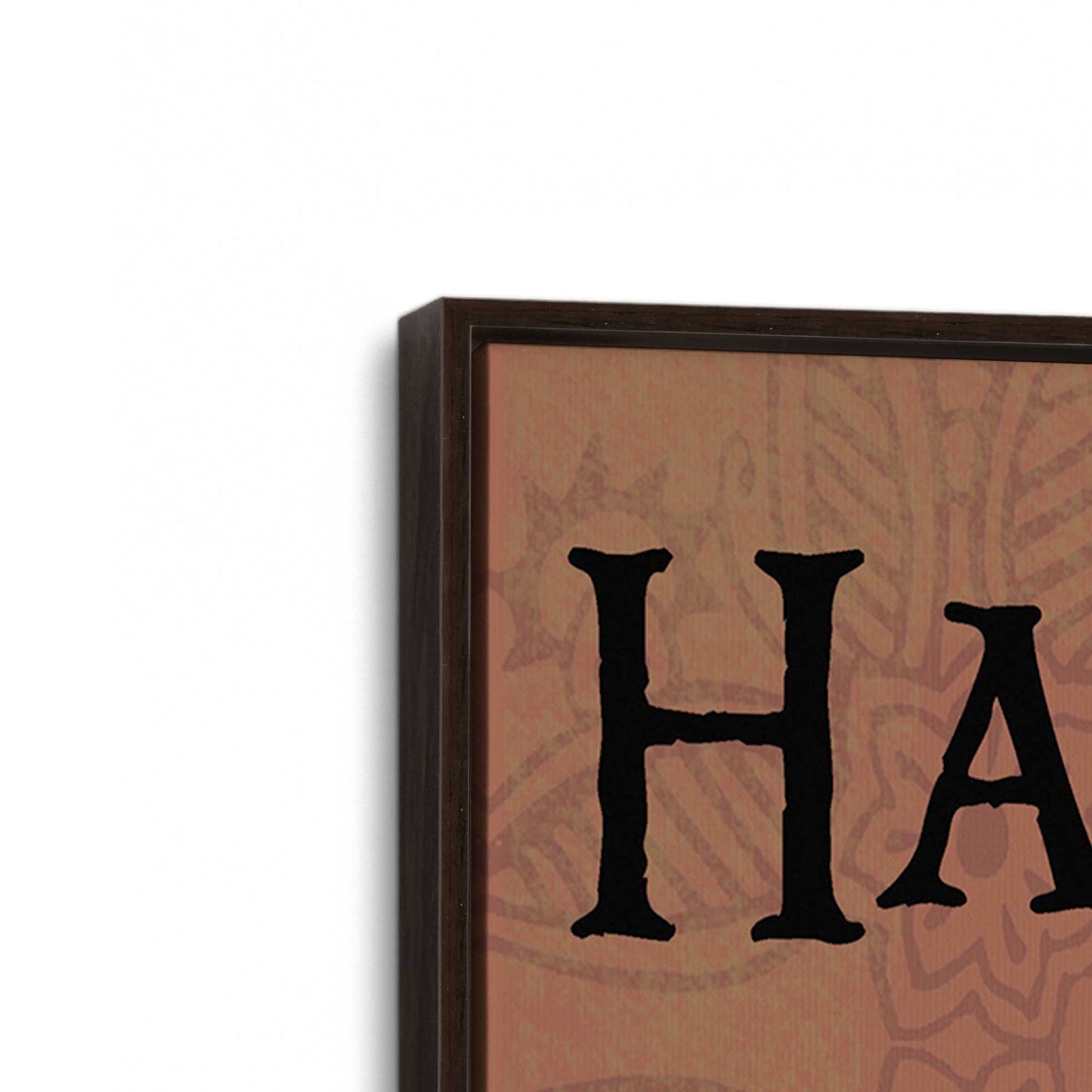 [Color:Espresso], Picture of art in a Espresso frame at an angle