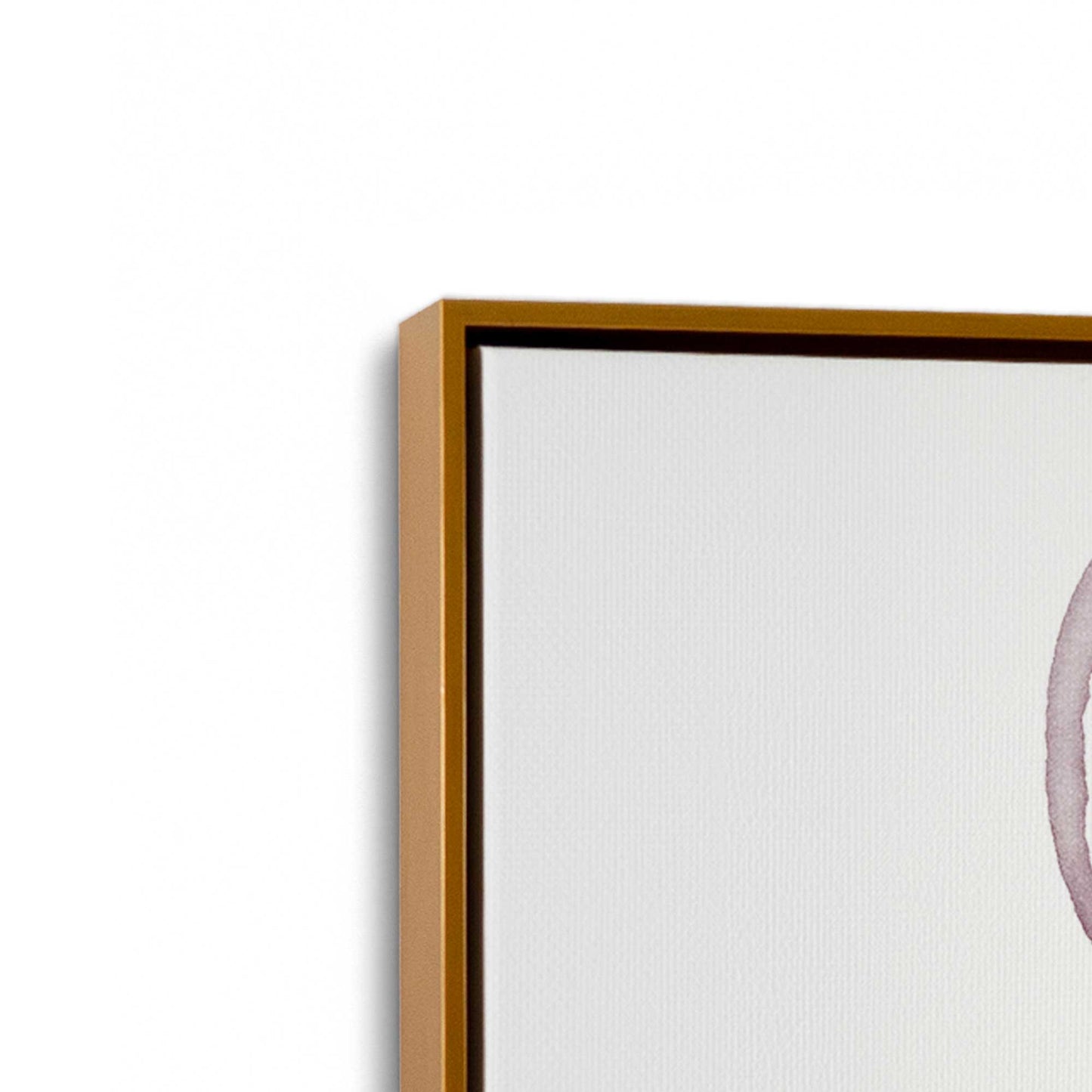[Color:Polished Gold], Picture of art in a Polished Gold frame at an angle