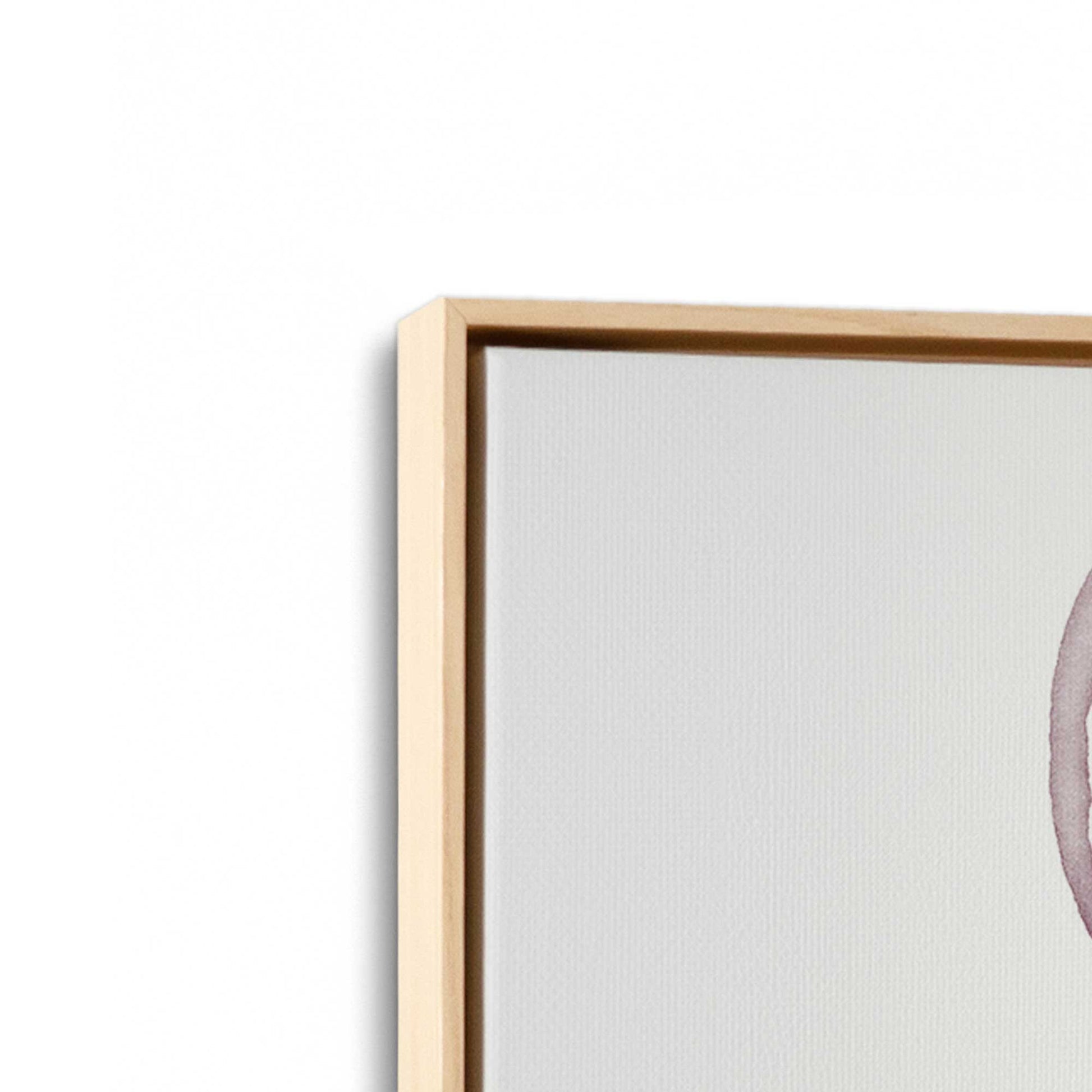 [Color:American Maple], Picture of art in a American Maple frame at an angle