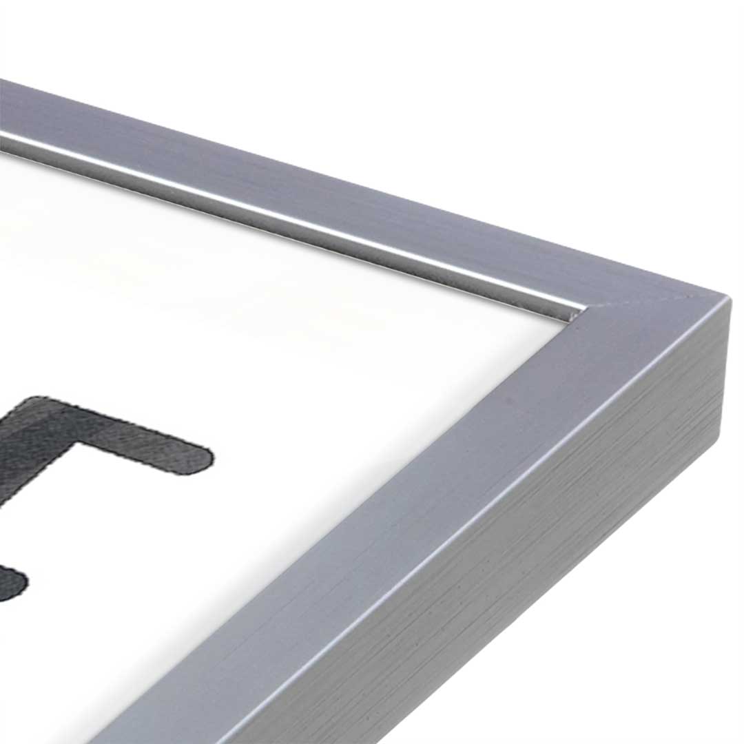 [Color:Polished Chrome], Picture of art in a Polished Chrome frame at an angle