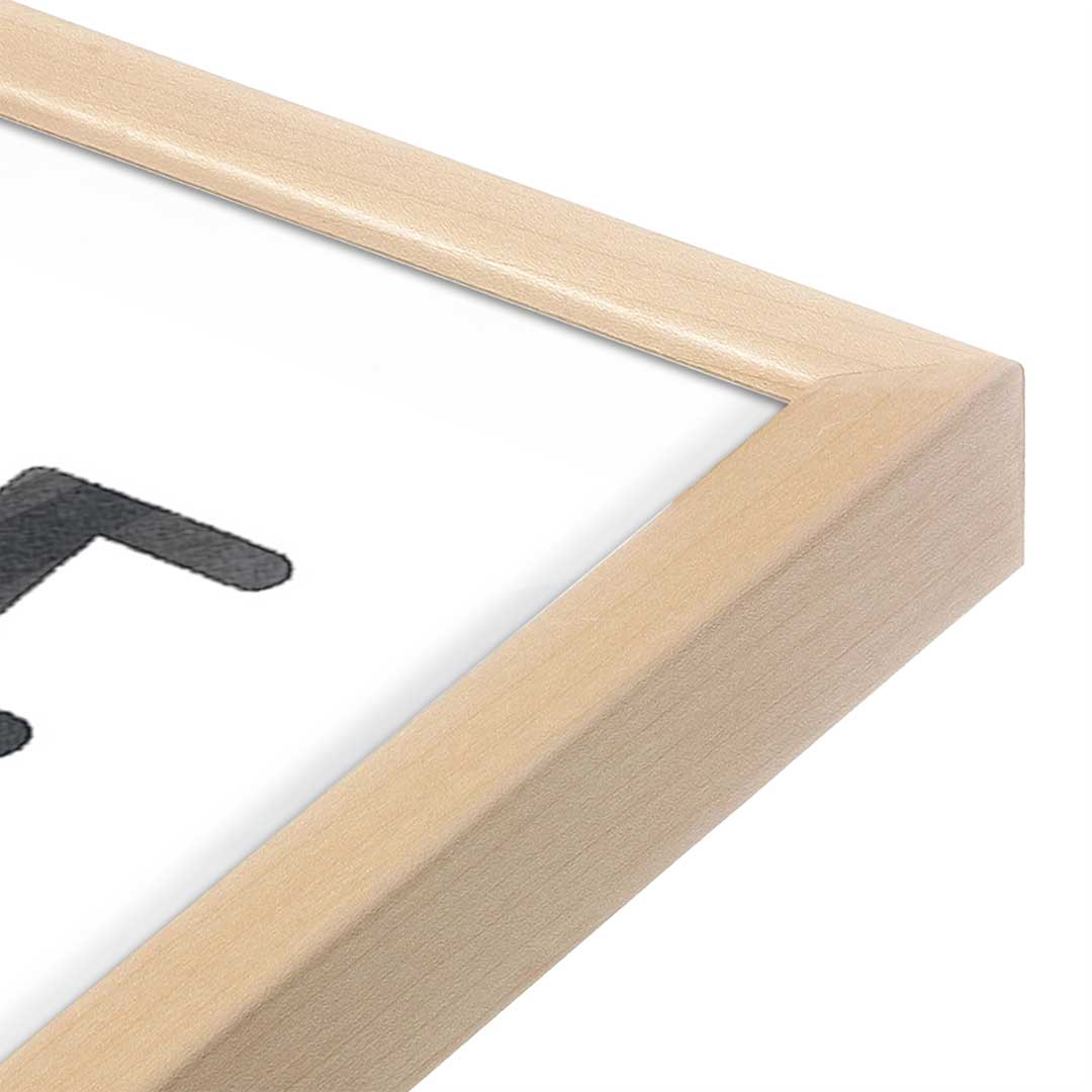 [Color:Raw Maple], Picture of art in a Raw Maple frame at an angle