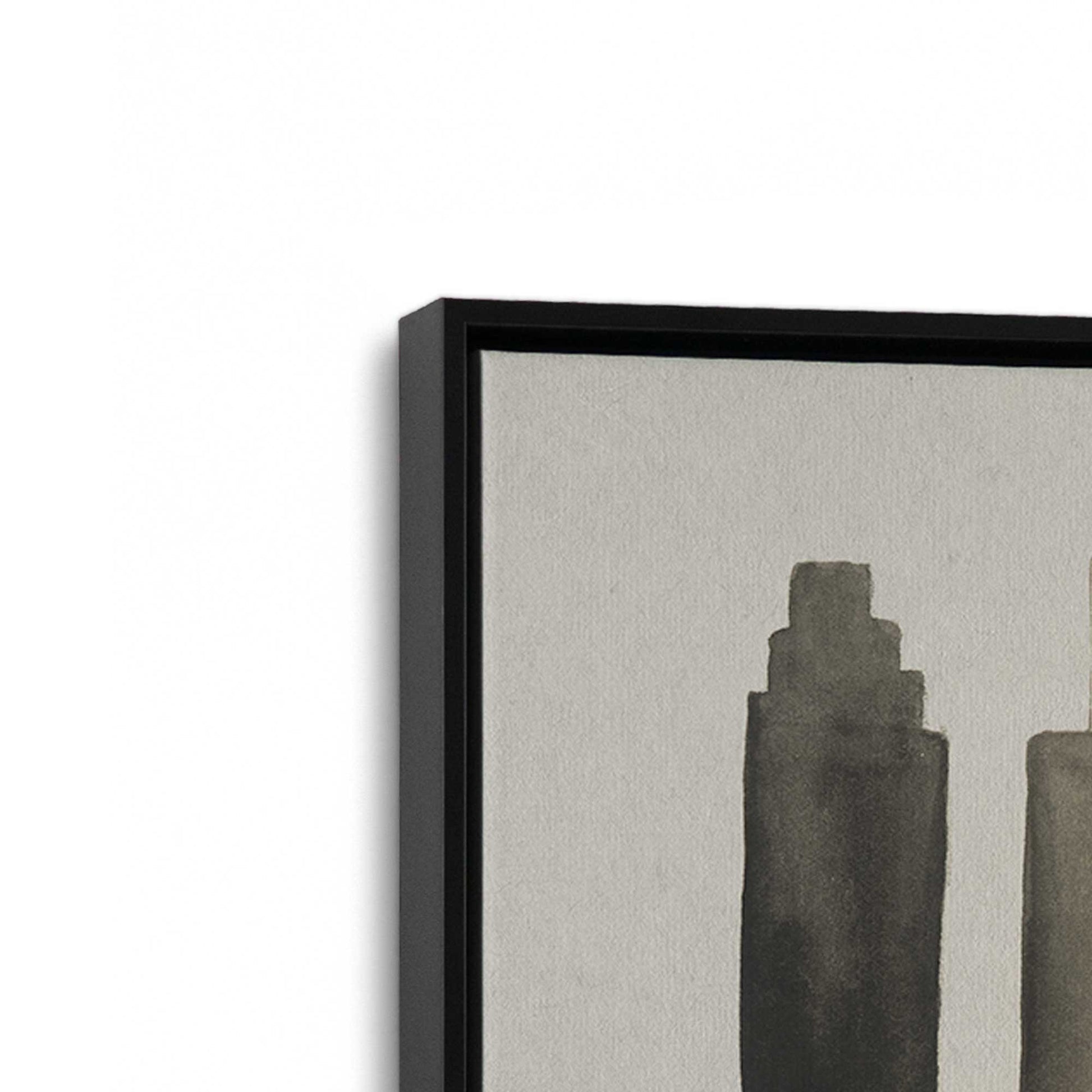 [Color:Satin Black], Picture of art in a Satin Black frame at an angle