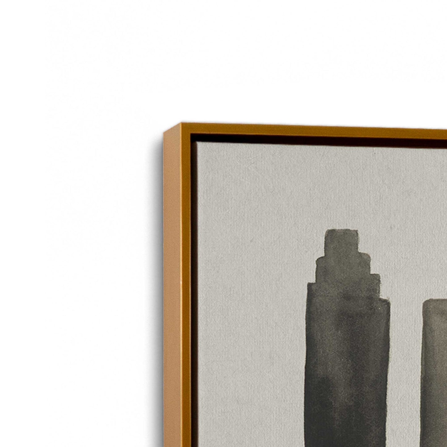 [Color:Polished Gold], Picture of art in a Polished Gold frame at an angle
