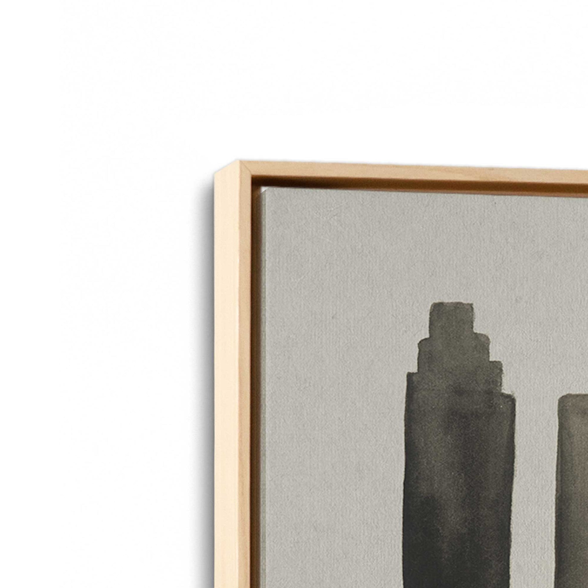 [Color:American Maple], Picture of art in a American Maple frame at an angle