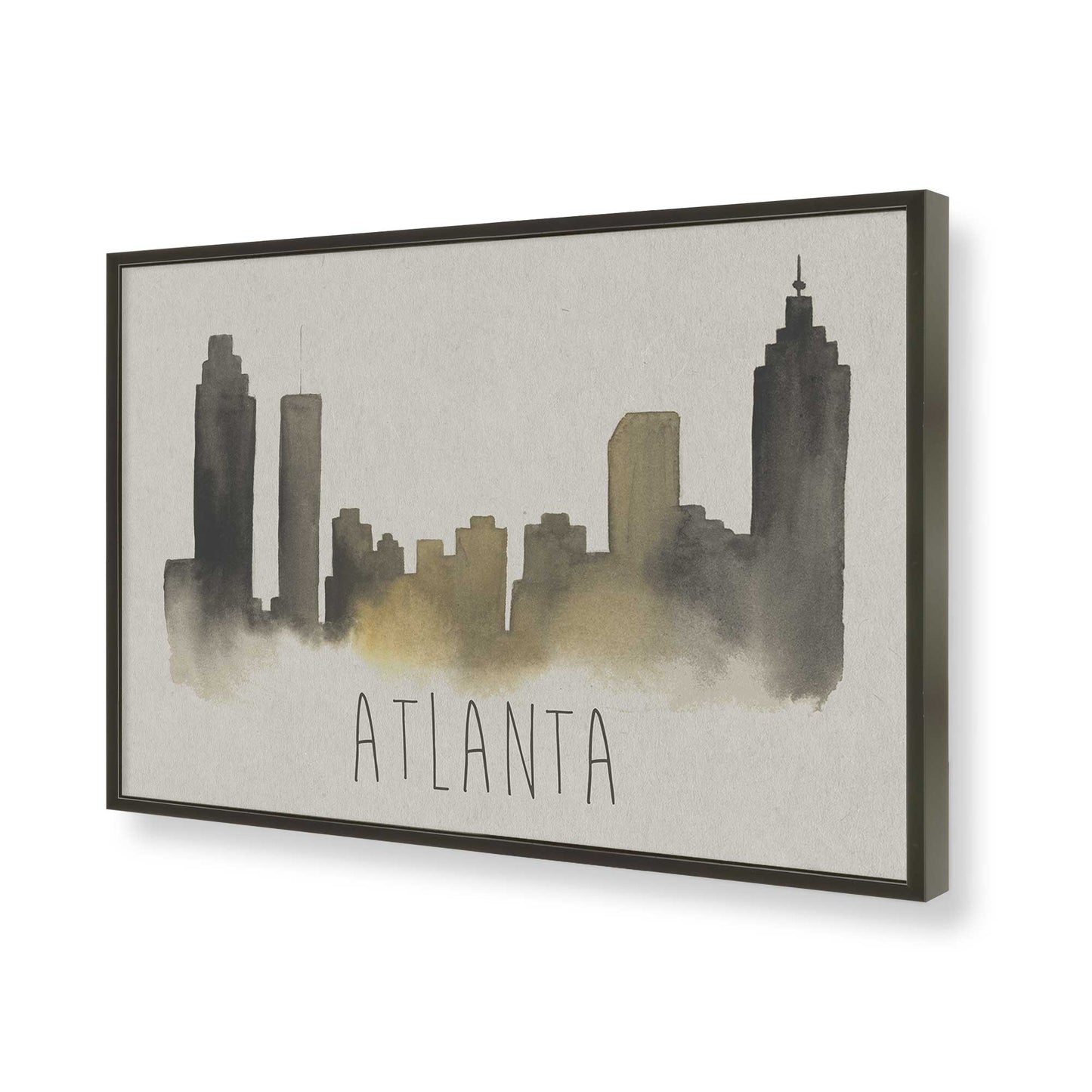 [Color:Satin Black], Picture of art in a Satin Black frame of the corner