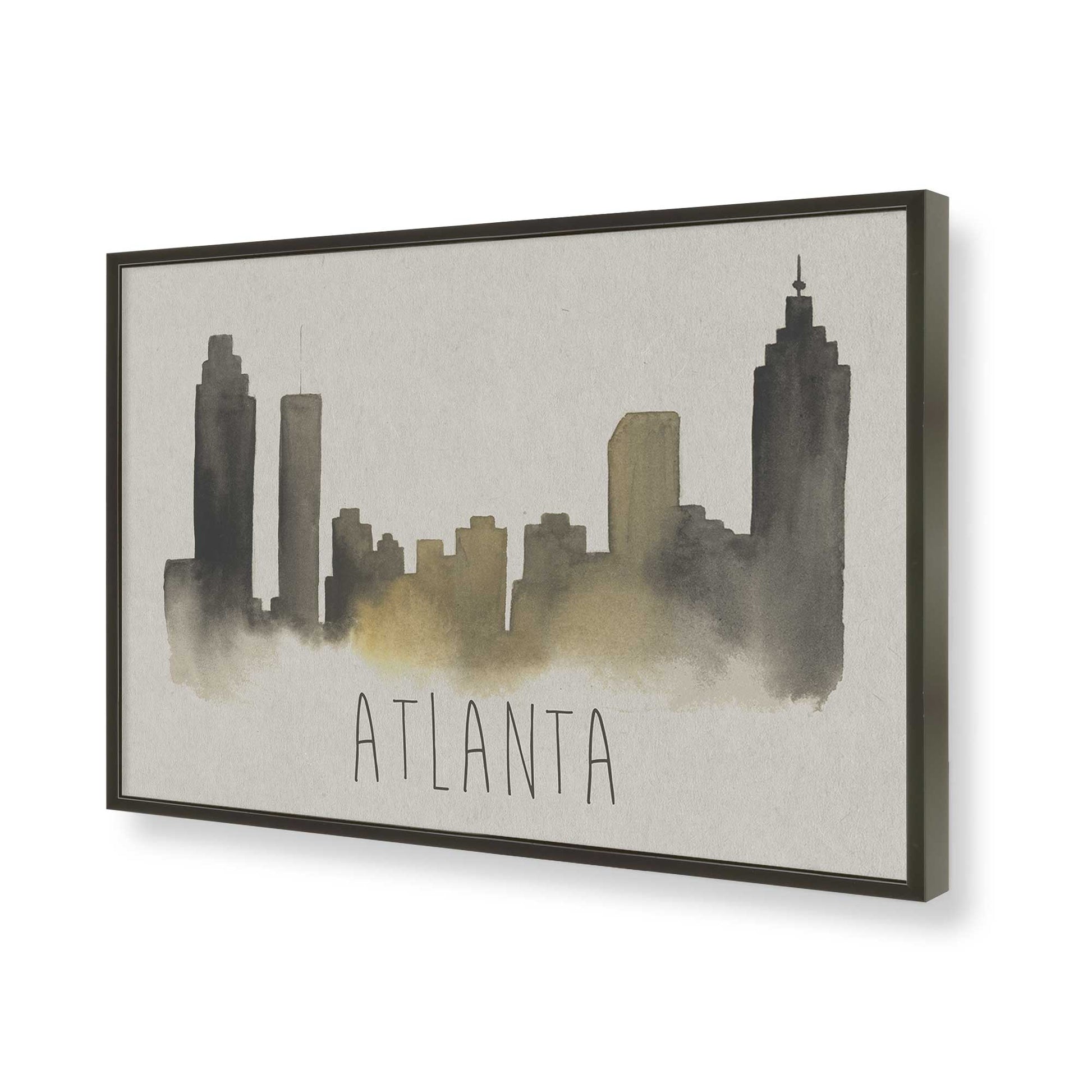 [Color:Satin Black], Picture of art in a Satin Black frame of the corner