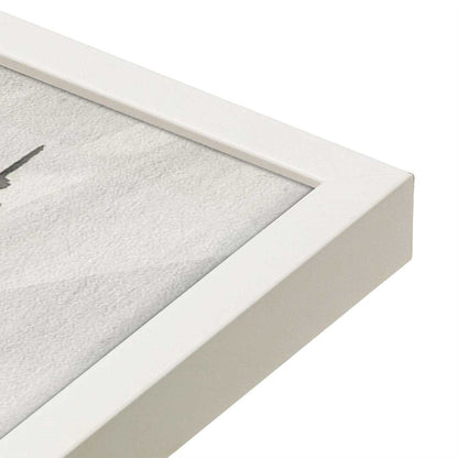 [Color:Opaque White], Picture of art in a Opaque White frame at an angle