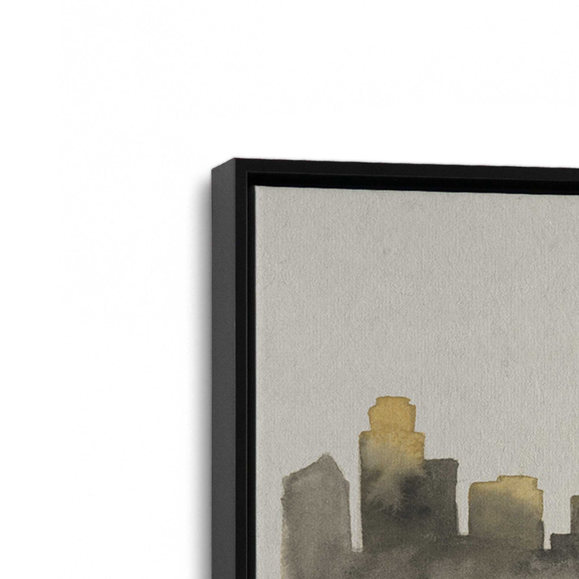 [Color:Satin Black], Picture of art in a Satin Black frame at an angle
