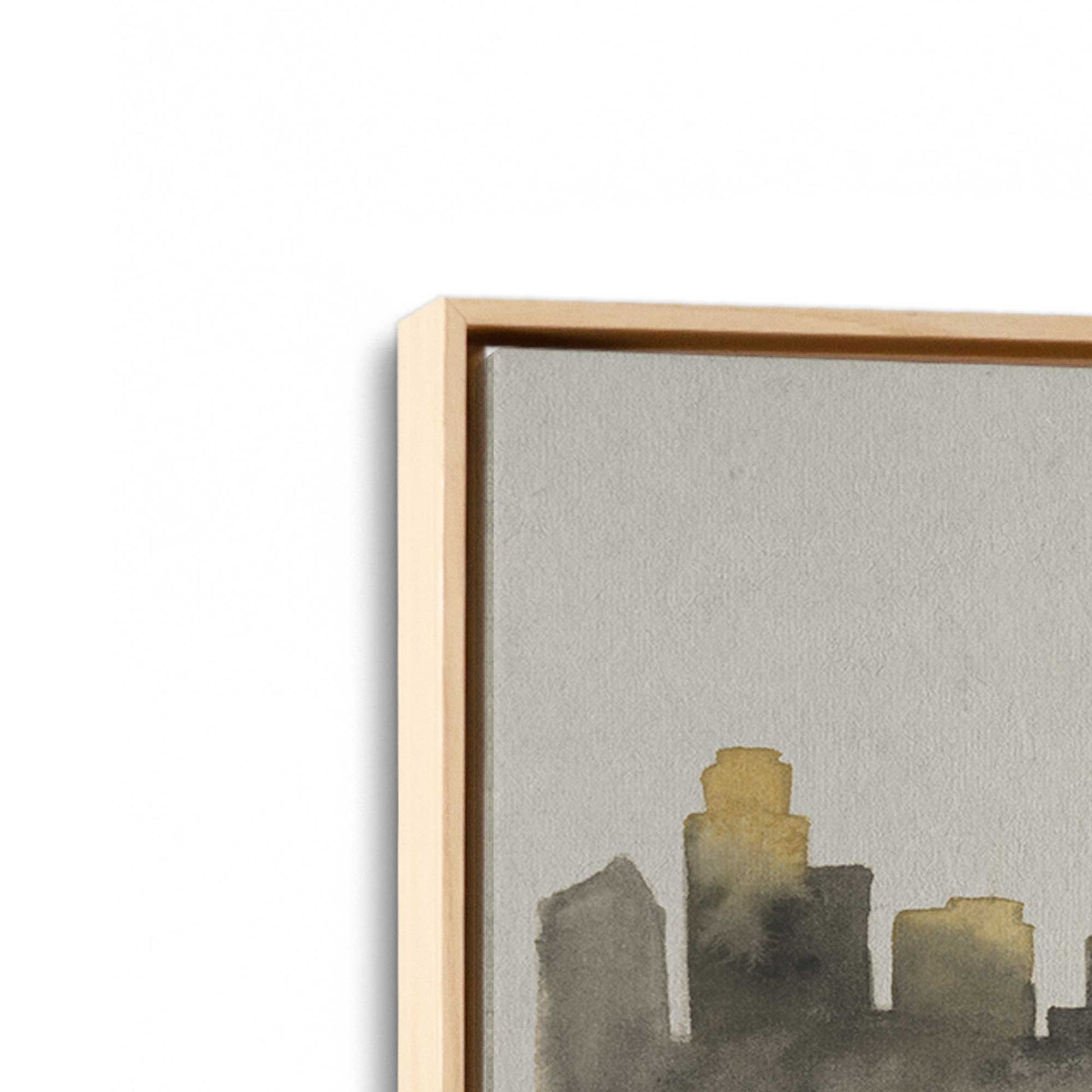 [Color:American Maple], Picture of art in a American Maple frame at an angle
