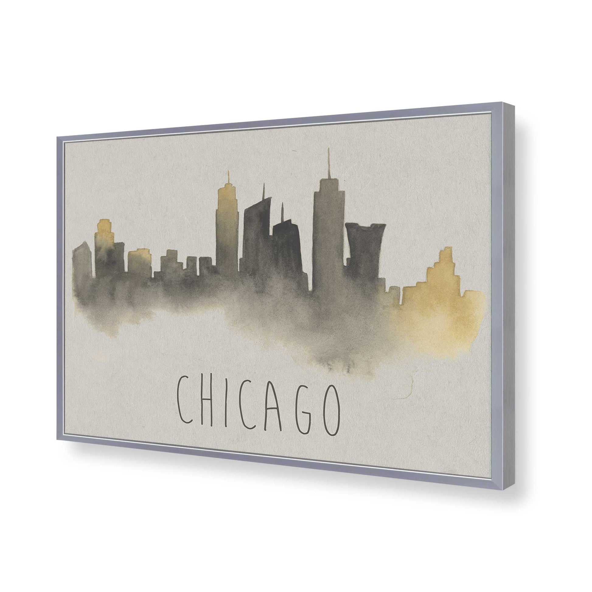 [Color:Polished Chrome], Picture of art in a Polished Chrome frame of the corner