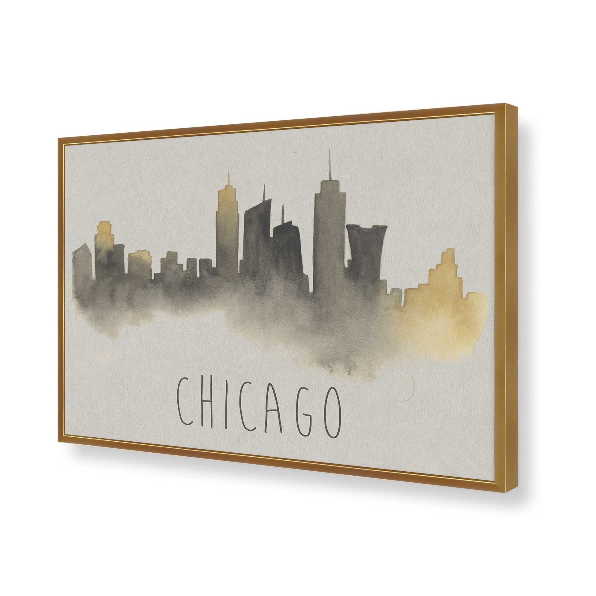 [Color:Polished Gold], Picture of art in a Polished Gold frame of the corner