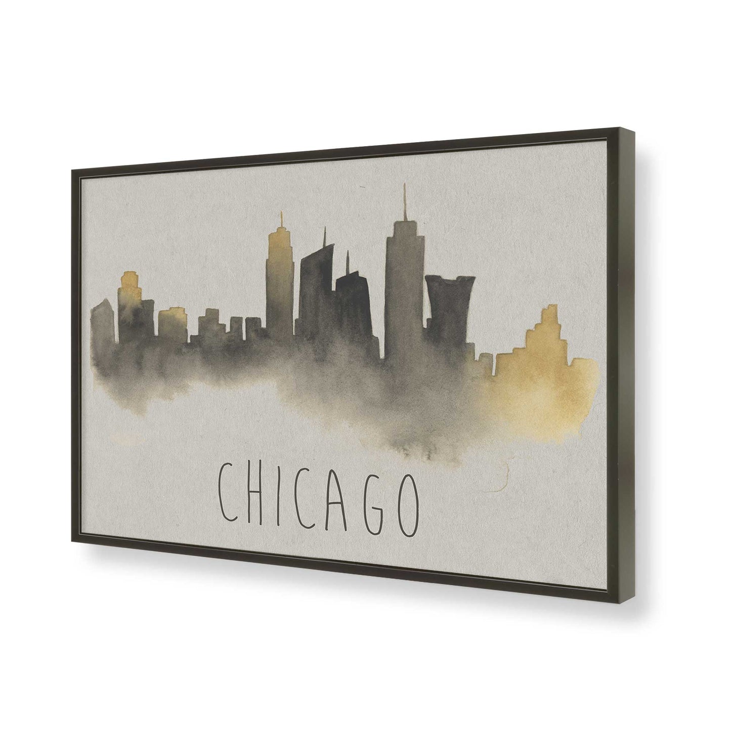 [Color:Satin Black], Picture of art in a Satin Black frame of the corner
