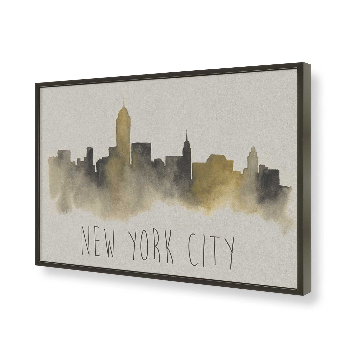 [Color:Satin Black], Picture of art in a Satin Black frame of the corner