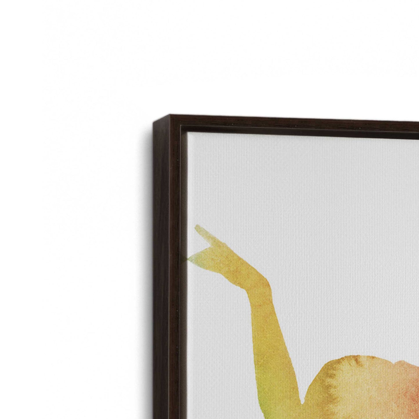[Color:Espresso], Picture of art in a Espresso frame at an angle