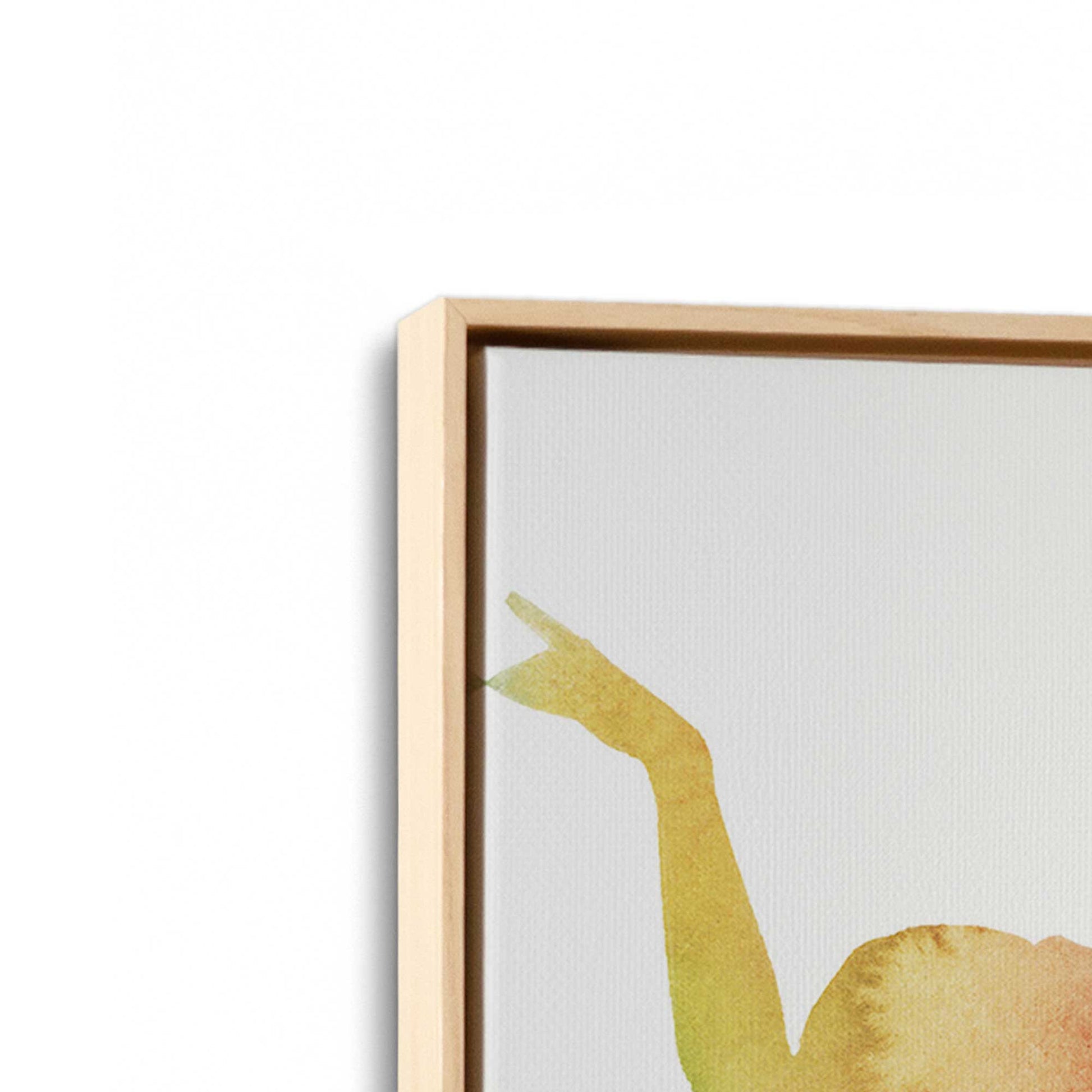 [Color:American Maple], Picture of art in a American Maple frame at an angle