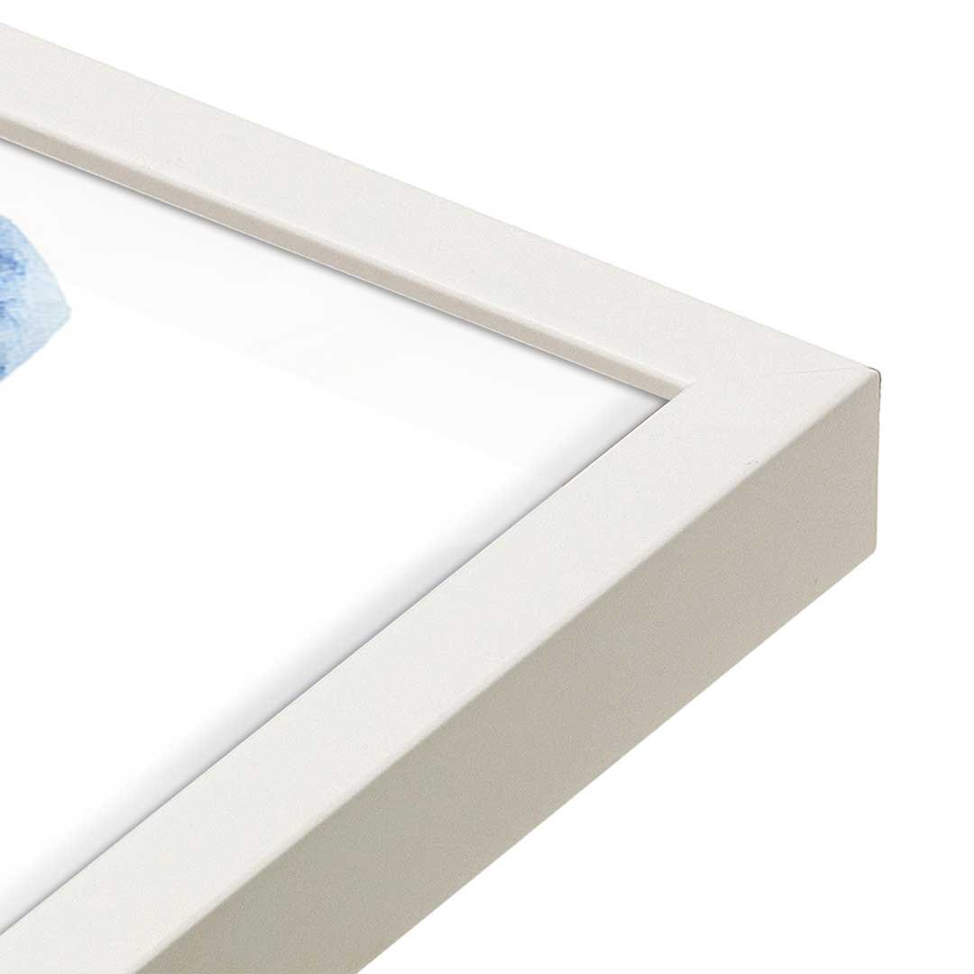 [Color:Opaque White], Picture of art in a Opaque White frame at an angle