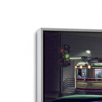 [Color:Polished Chrome], Picture of art in a Polished Chrome frame at an angle