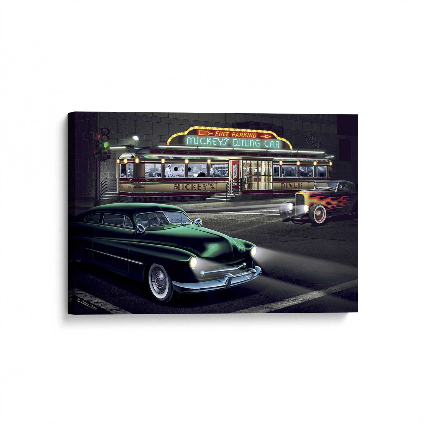 [Color:Stretched Canvas], Picture of art at an angle