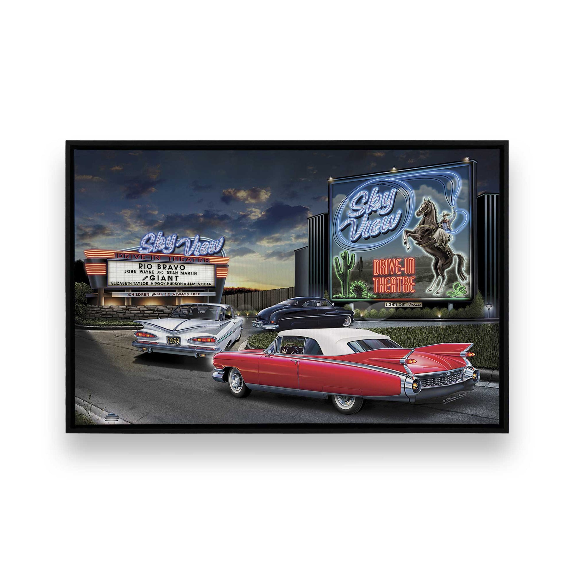 [Color:Satin Black], Picture of art in a Satin Black frame