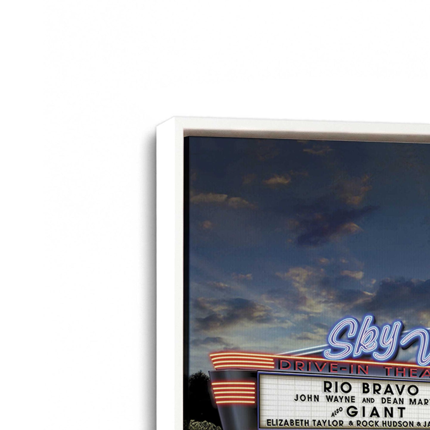 [Color:Opaque White], Picture of art in a White frame at an angle