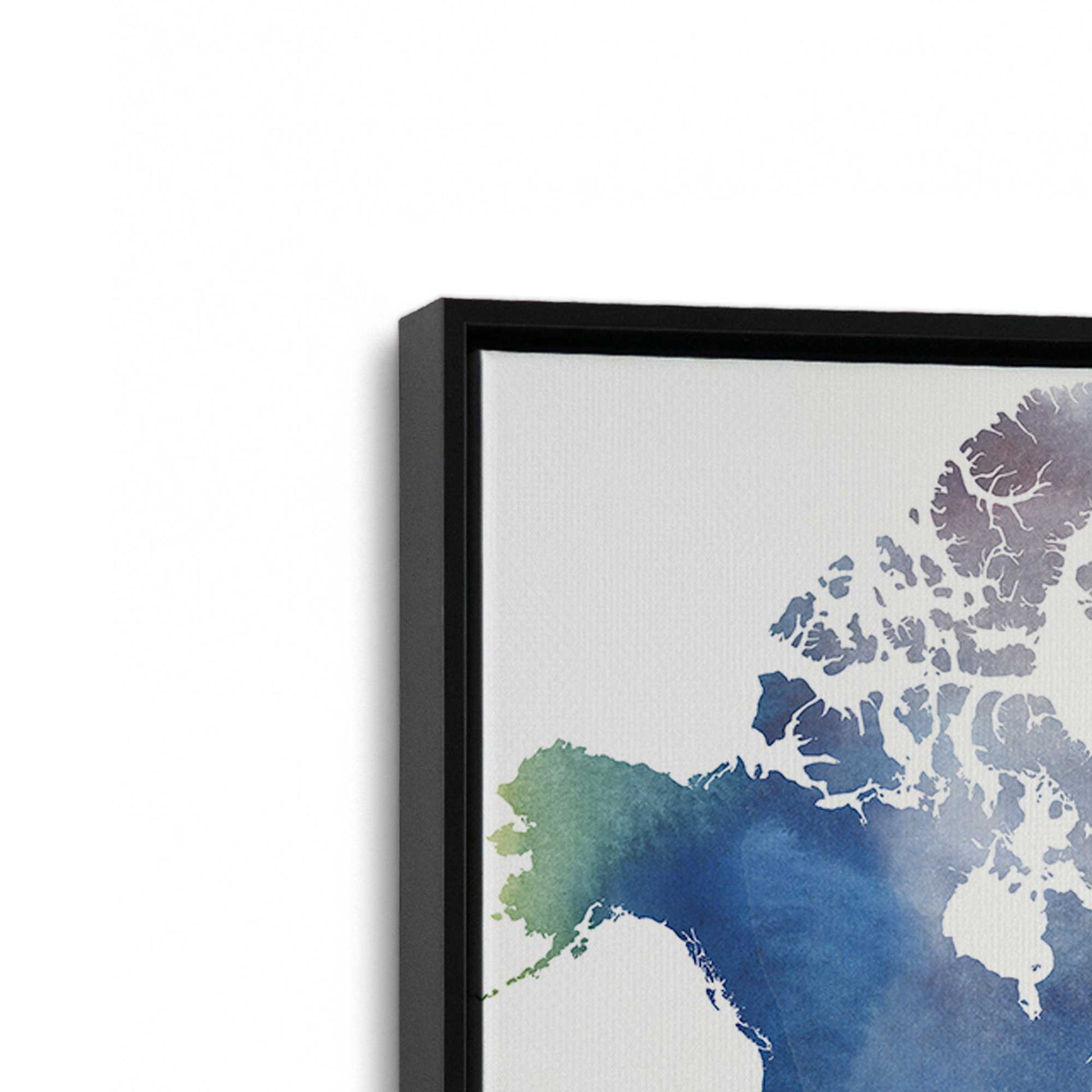 [Color:Satin Black], Picture of art in a Satin Black frame at an angle