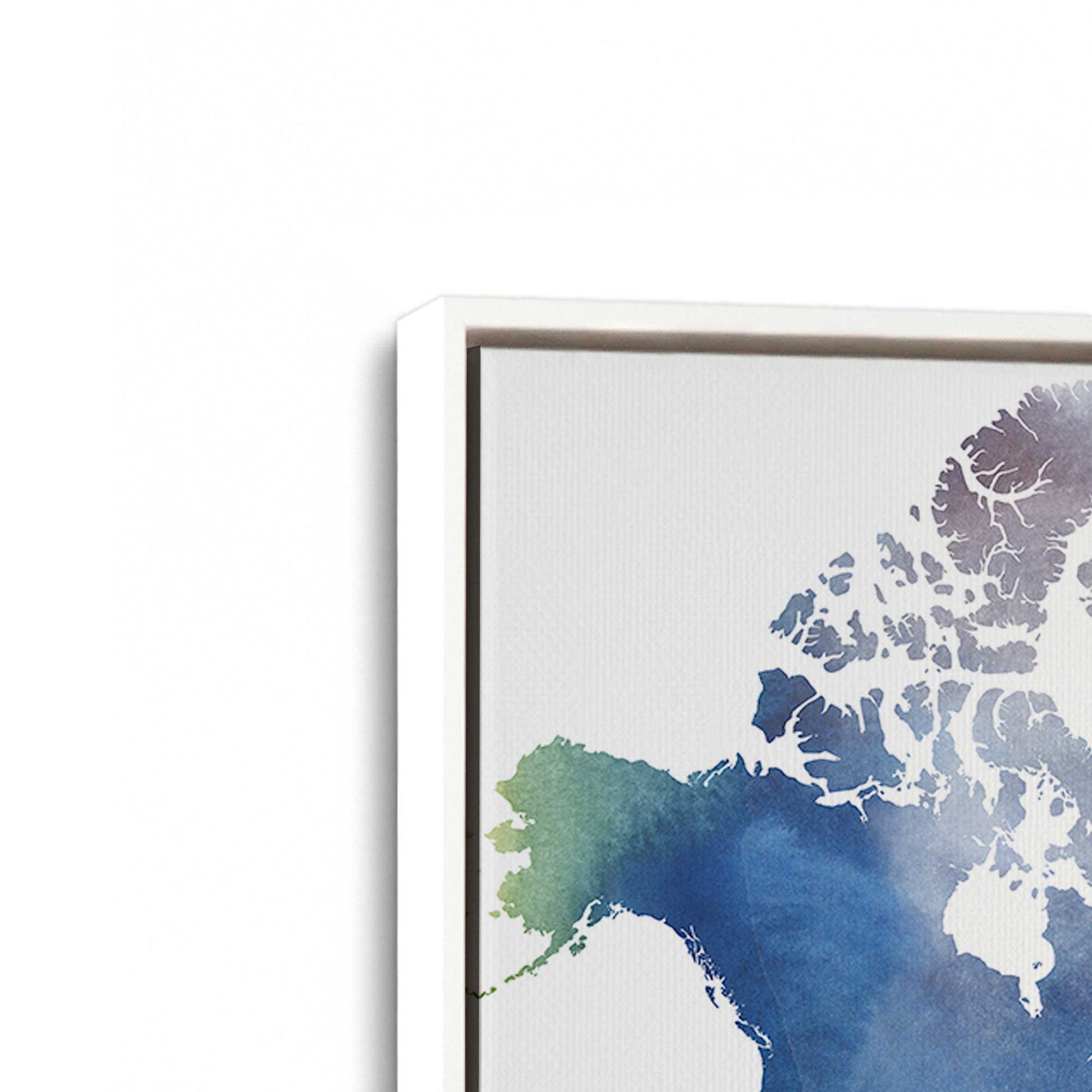 [Color:Opaque White], Picture of art in a White frame at an angle