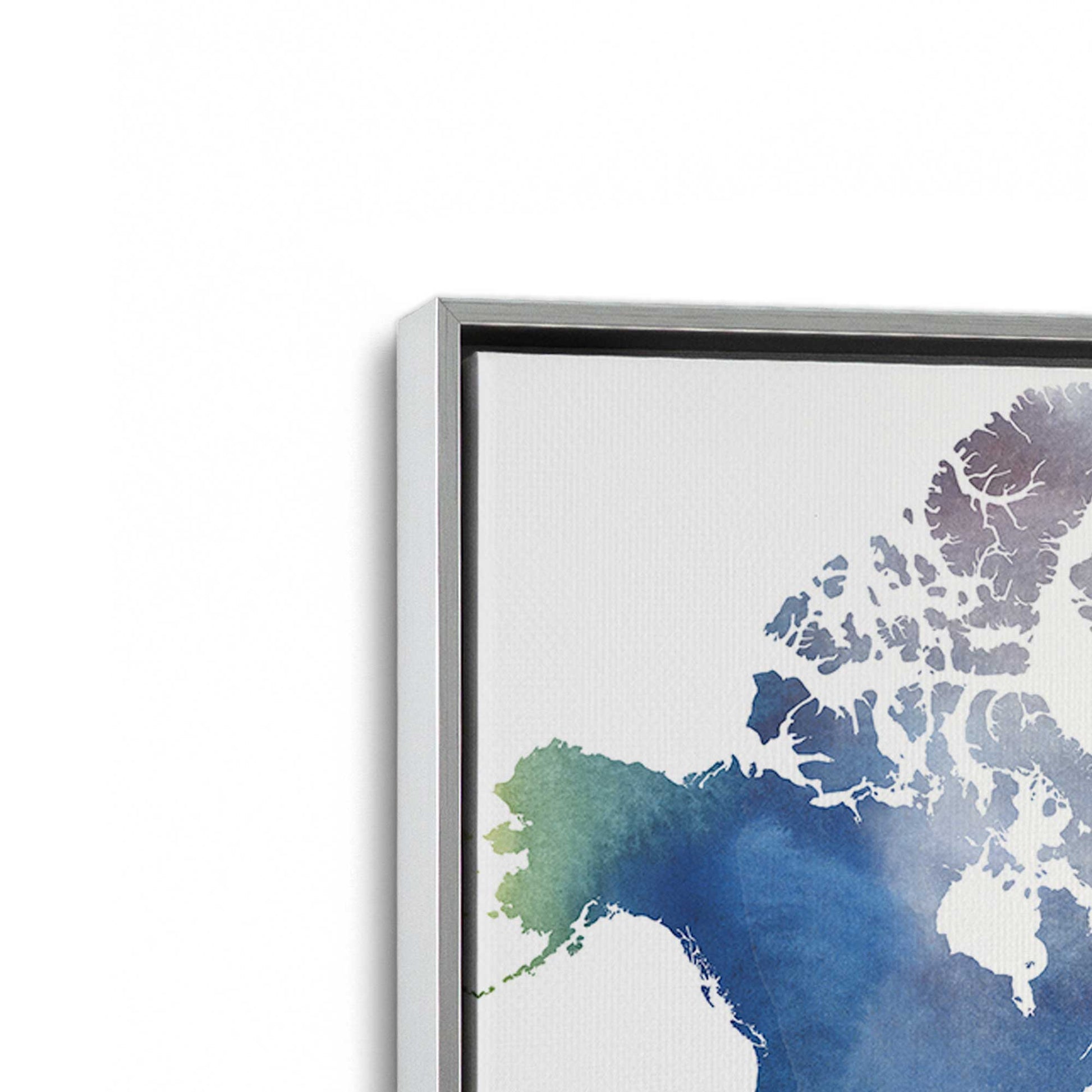[Color:Polished Chrome], Picture of art in a Polished Chrome frame at an angle